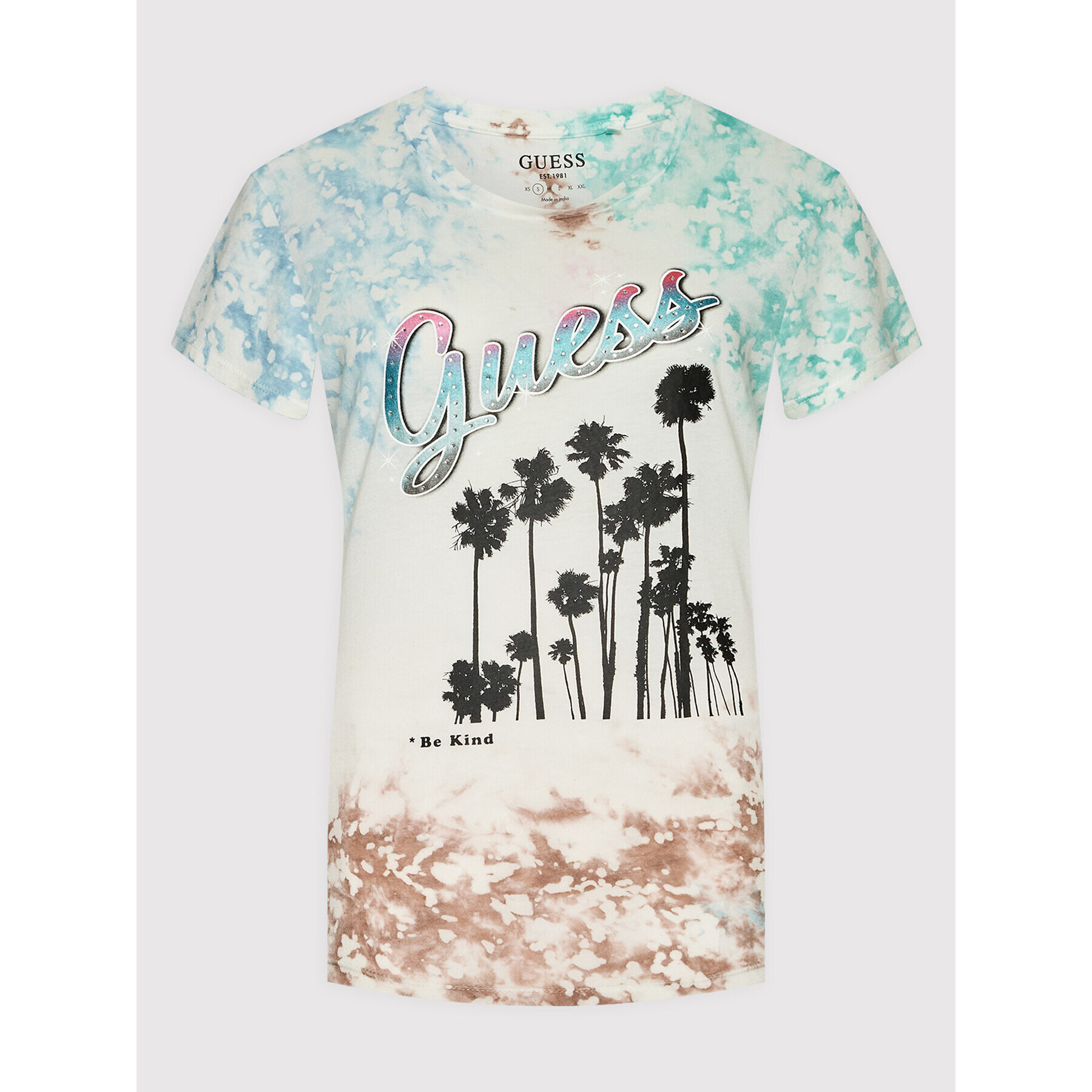 Guess Tricou W2YI12 K9SN1 Colorat Regular Fit - Pled.ro