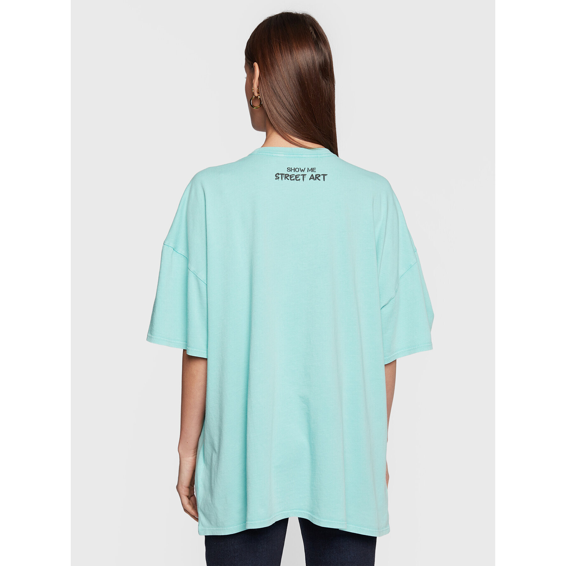 Guess Tricou W3RI53 K9RM3 Verde Relaxed Fit - Pled.ro