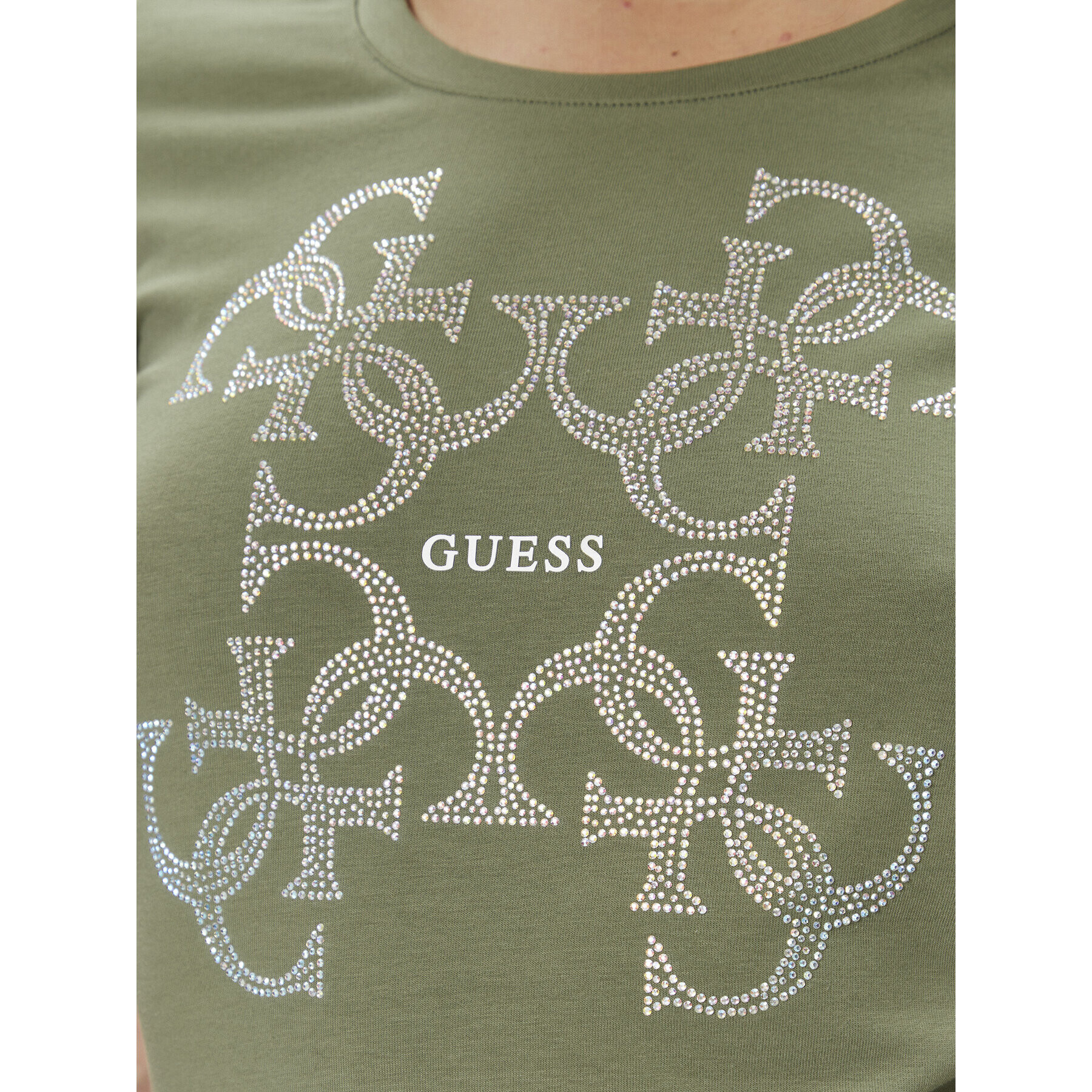 Guess Tricou W4RI35 J1314 Verde Slim Fit - Pled.ro