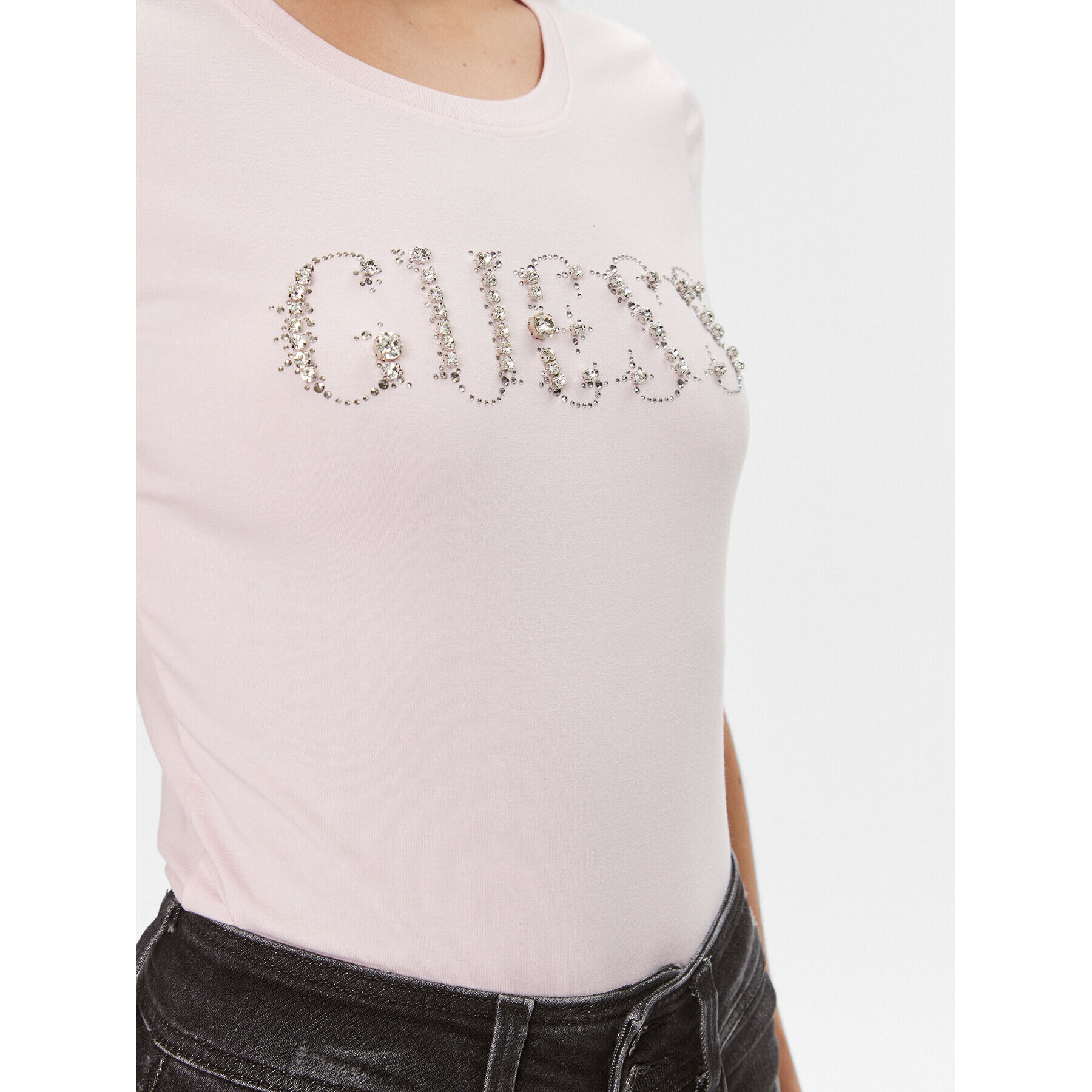 Guess Tricou W4RI39 J1314 Roz Slim Fit - Pled.ro