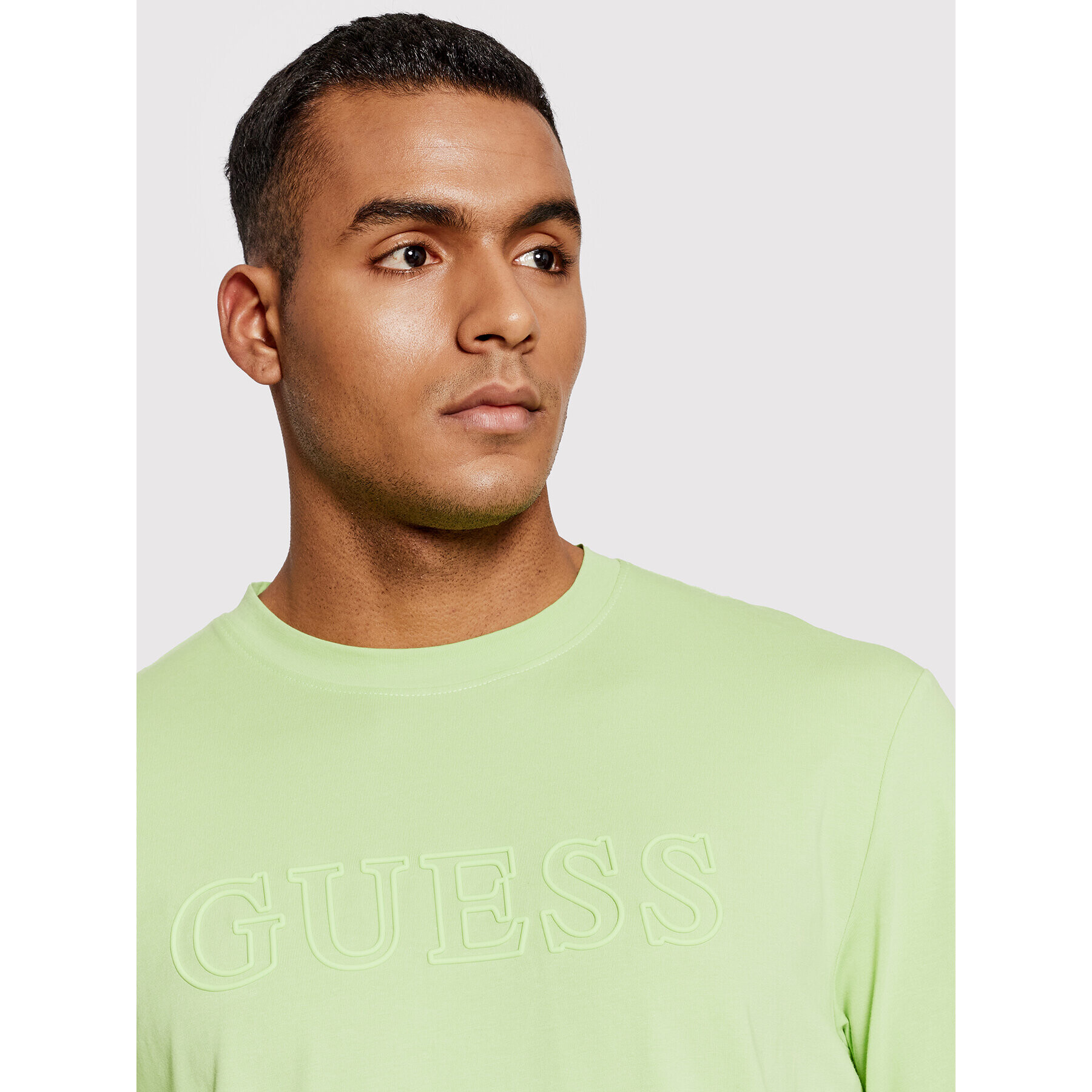 Guess Tricou Z2RI10 J1311 Verde Regular Fit - Pled.ro