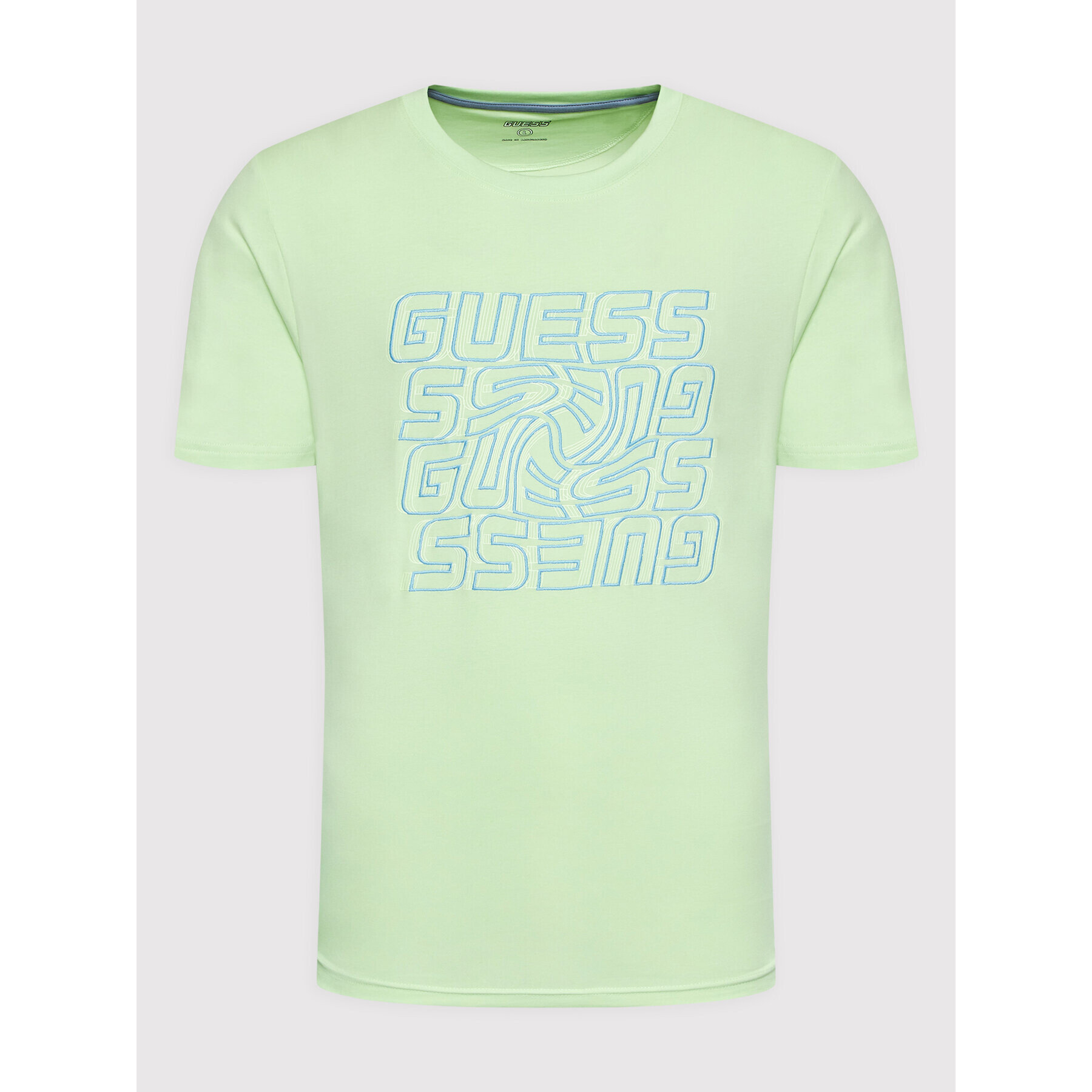 Guess Tricou Z2YI00 J1311 Verde Regular Fit - Pled.ro