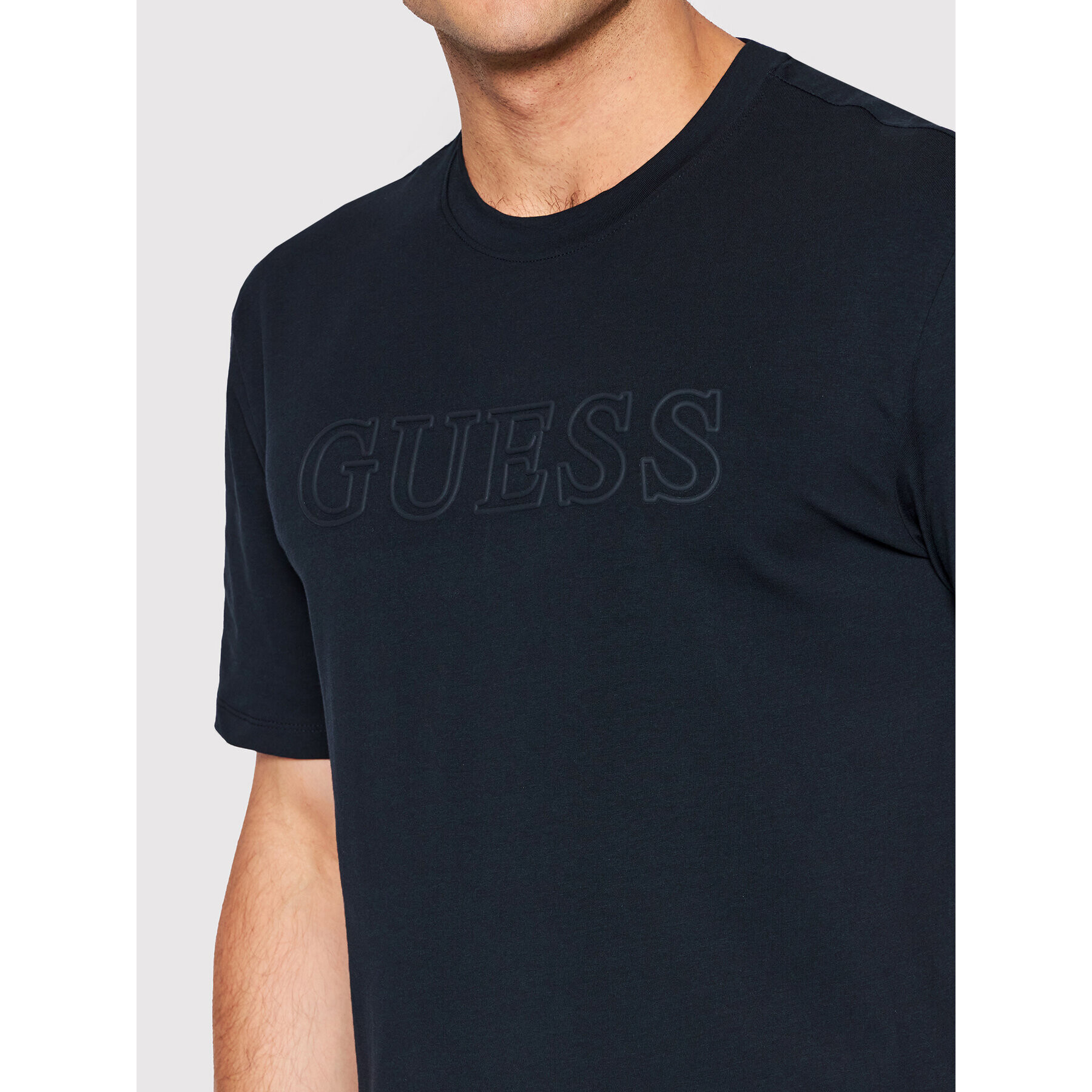 Guess Tricou Z2YI11 J1311 Bleumarin Regular Fit - Pled.ro