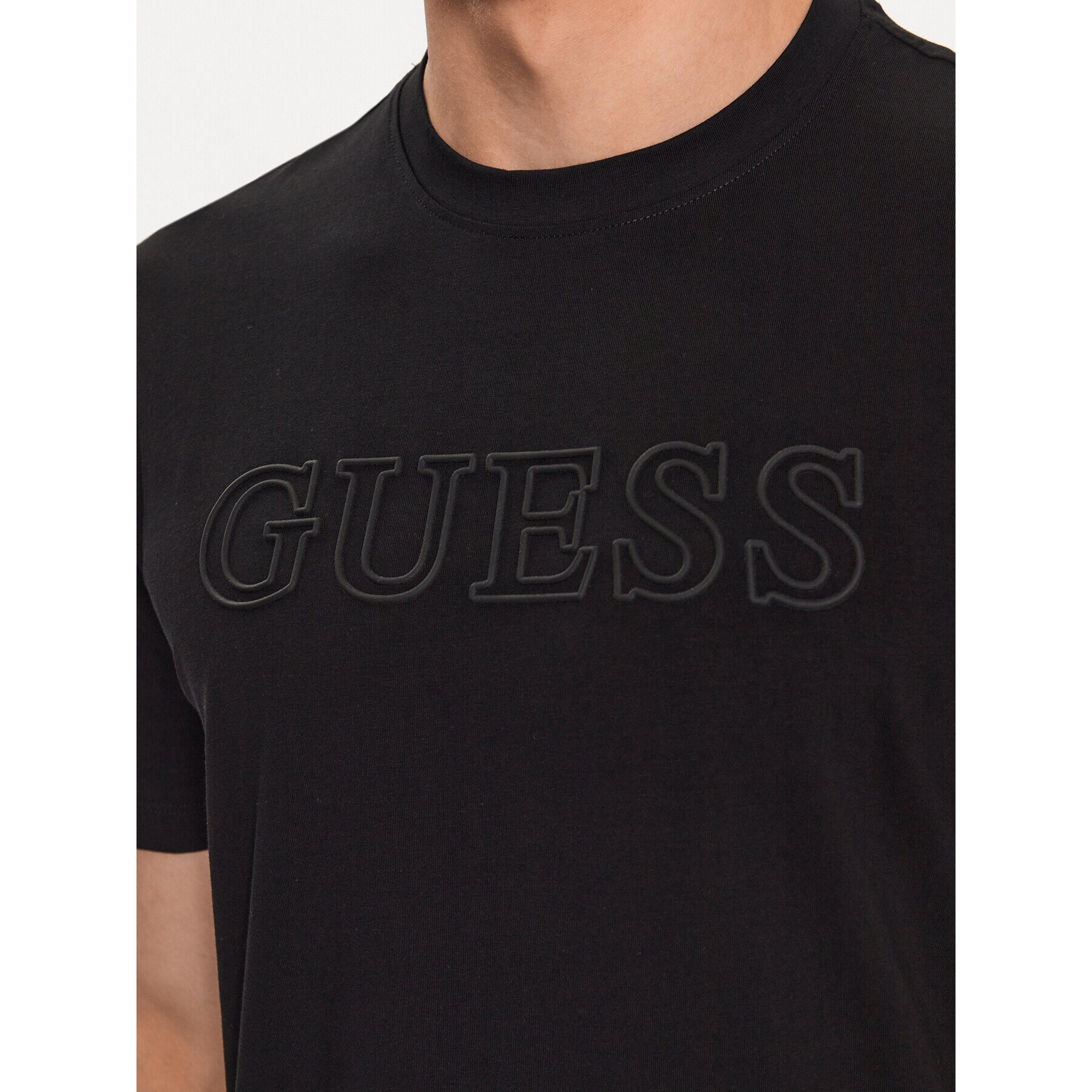 Guess Tricou Z2YI11 J1314 Negru Regular Fit - Pled.ro