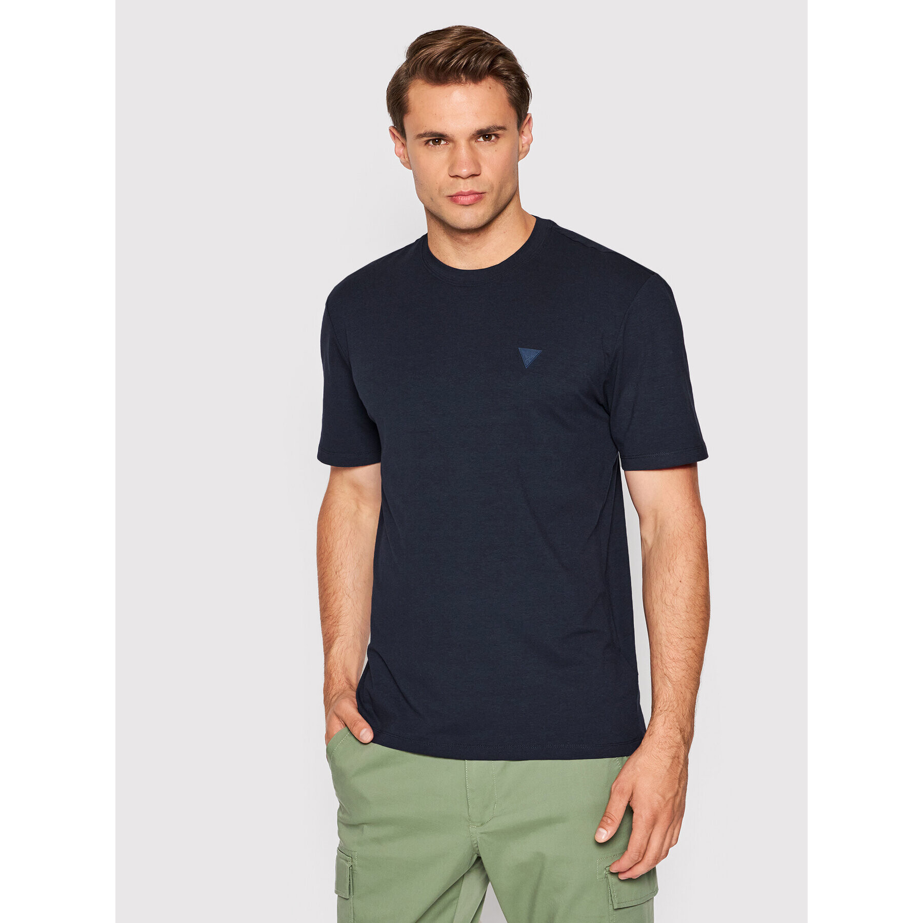 Guess Tricou Z2YI12 JR06K Bleumarin Regular Fit - Pled.ro