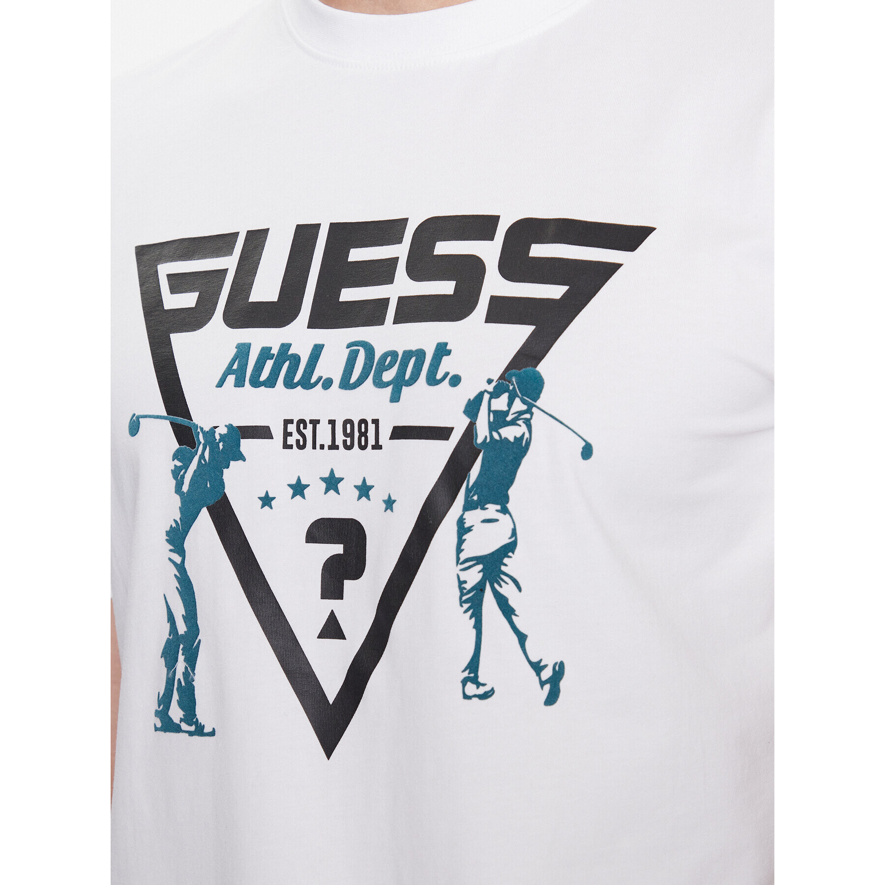 Guess Tricou Z3BI04 J1314 Alb Regular Fit - Pled.ro