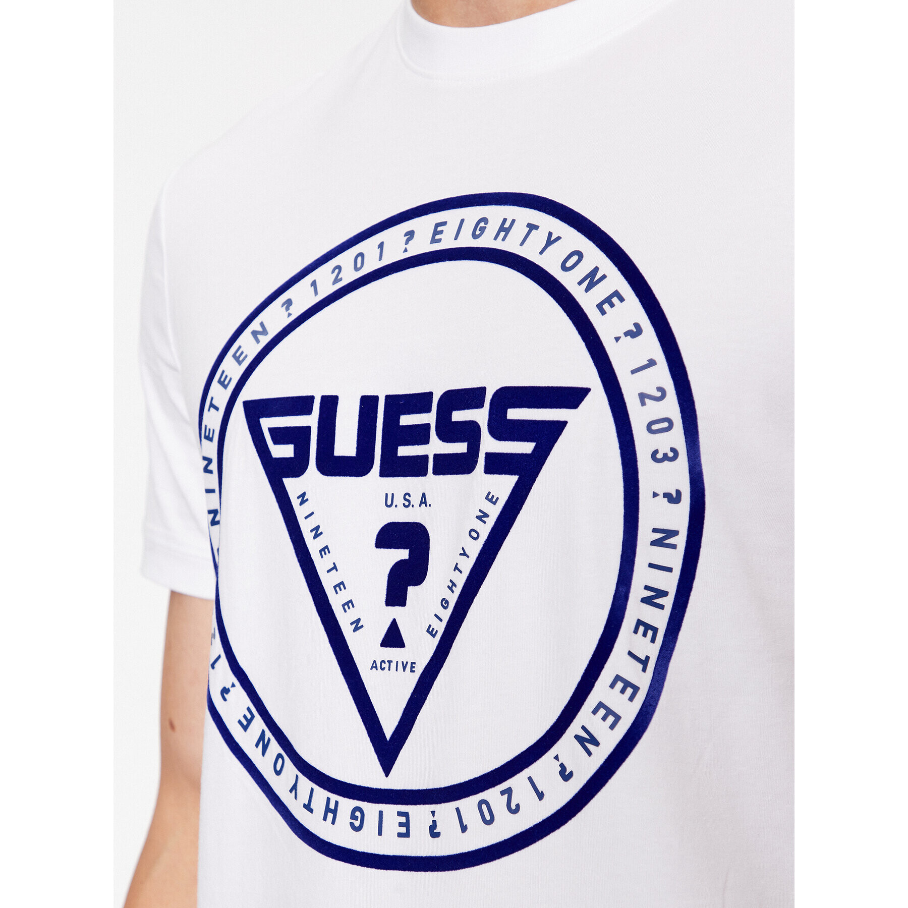 Guess Tricou Z3BI08 J1314 Alb Regular Fit - Pled.ro