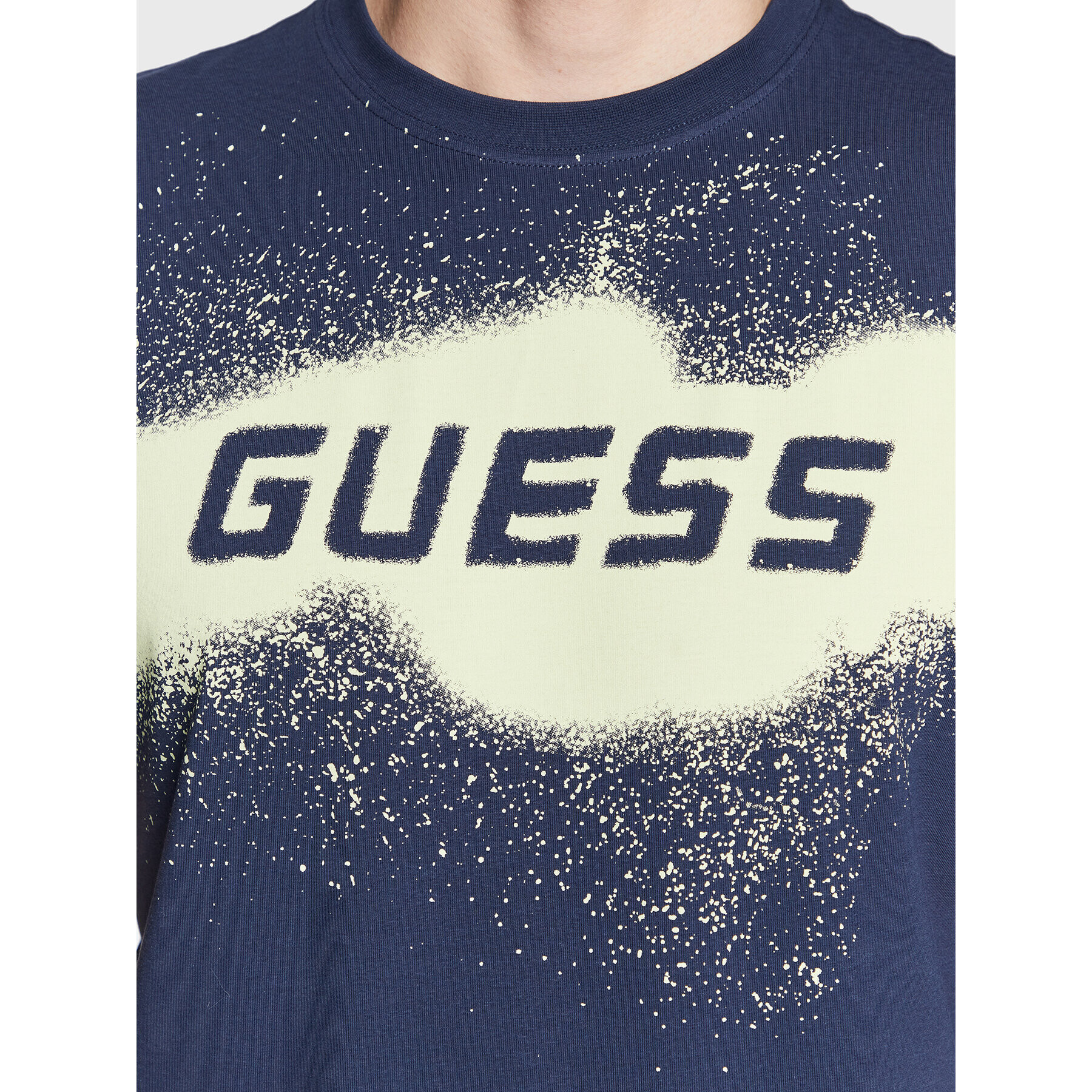 Guess Tricou Z3GI15 J1314 Bleumarin Slim Fit - Pled.ro