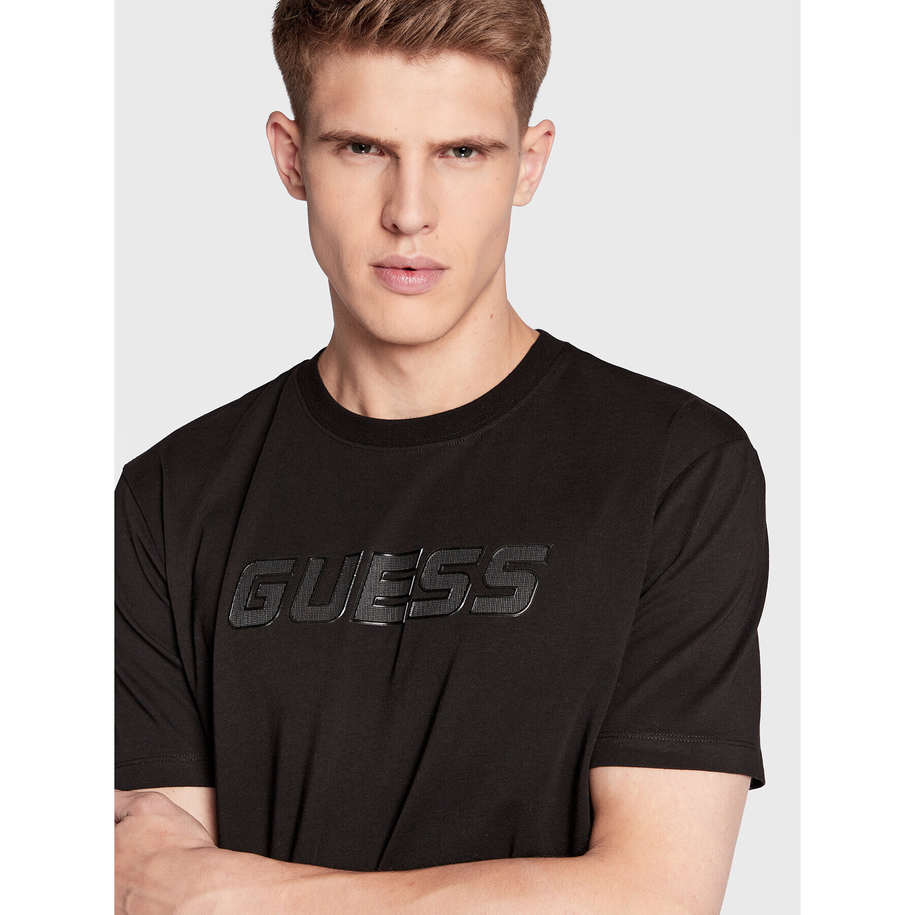 Guess Tricou Z3RI00 J1314 Negru Regular Fit - Pled.ro