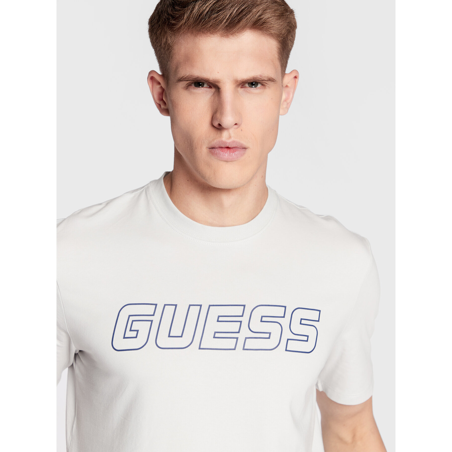 Guess Tricou Z3RI03 J1314 Gri Regular Fit - Pled.ro