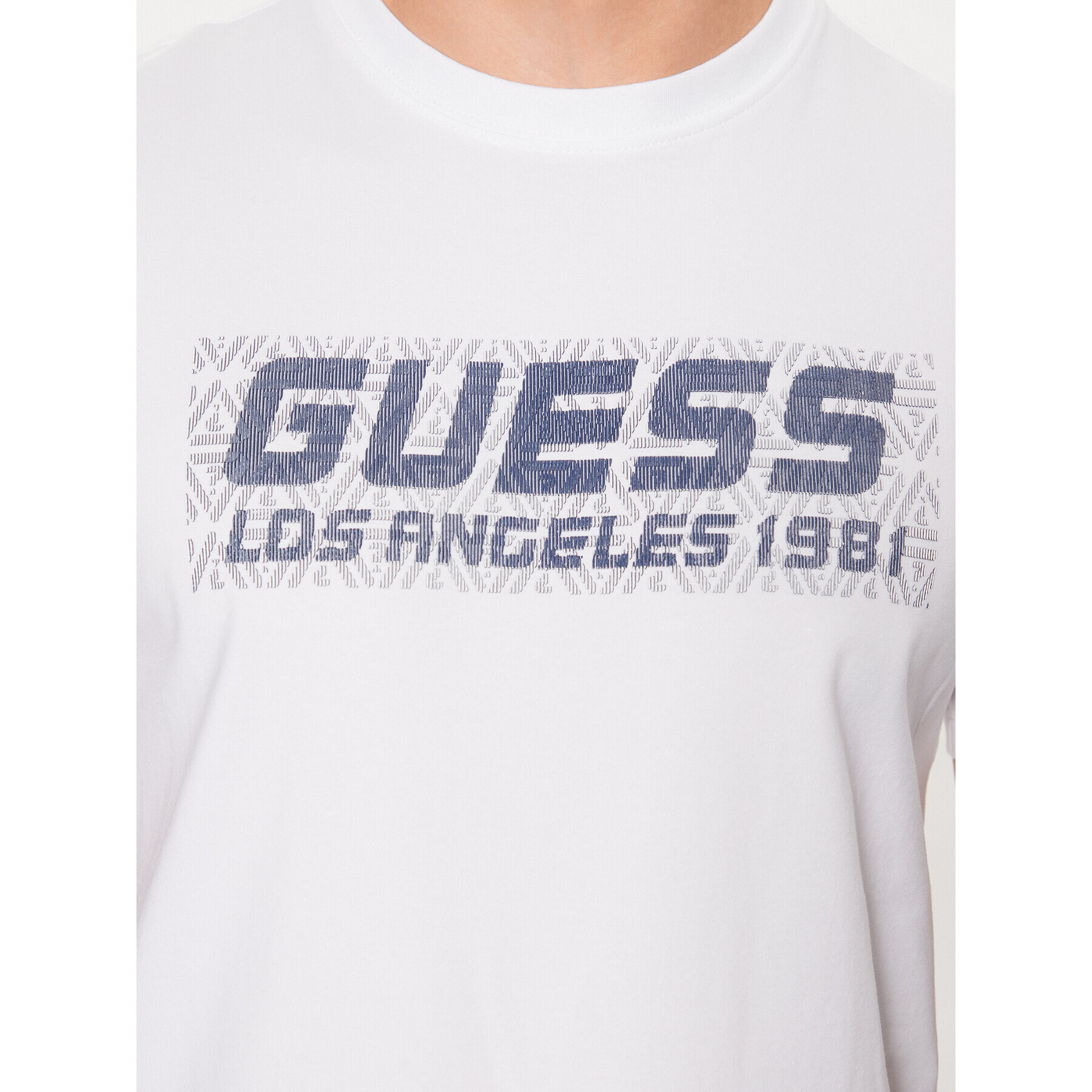 Guess Tricou Z3YI03 J1314 Alb Slim Fit - Pled.ro