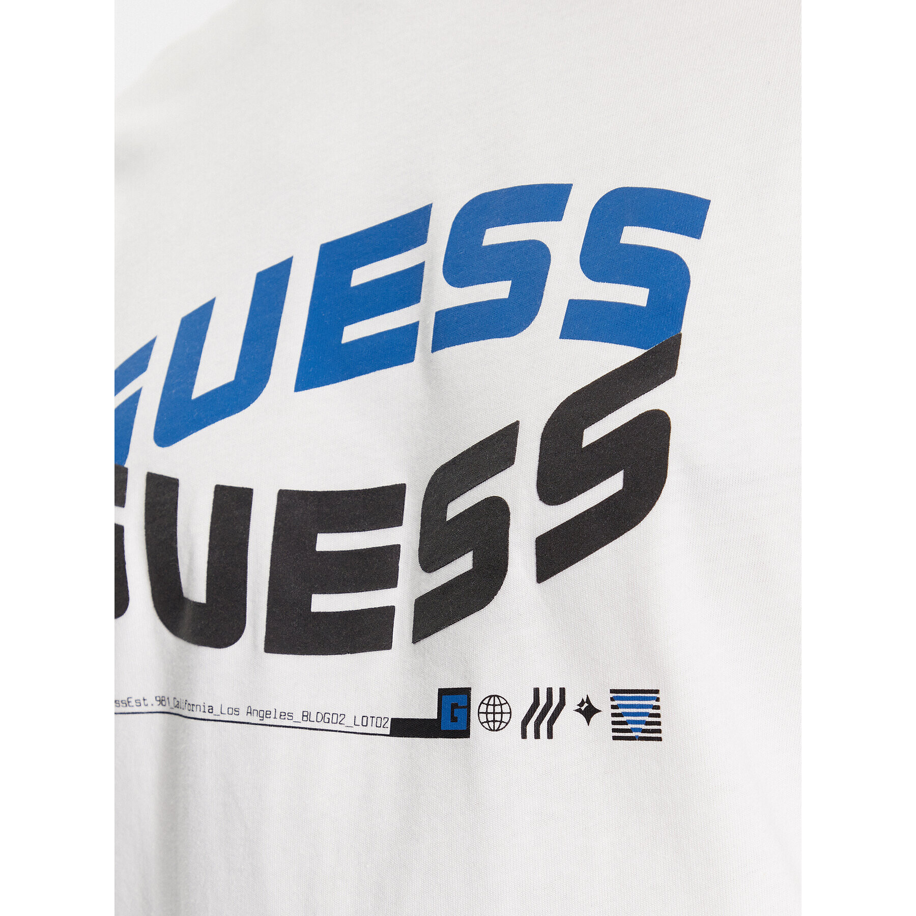 Guess Tricou Z4RI03 I3Z14 Alb Regular Fit - Pled.ro