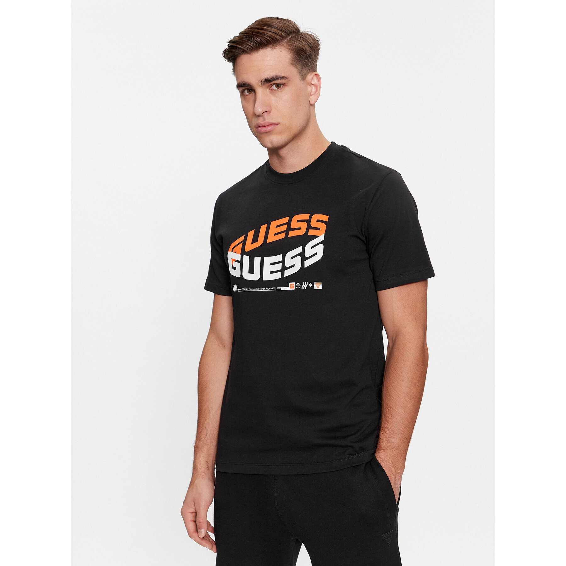 Guess Tricou Z4RI03 I3Z14 Negru Regular Fit - Pled.ro