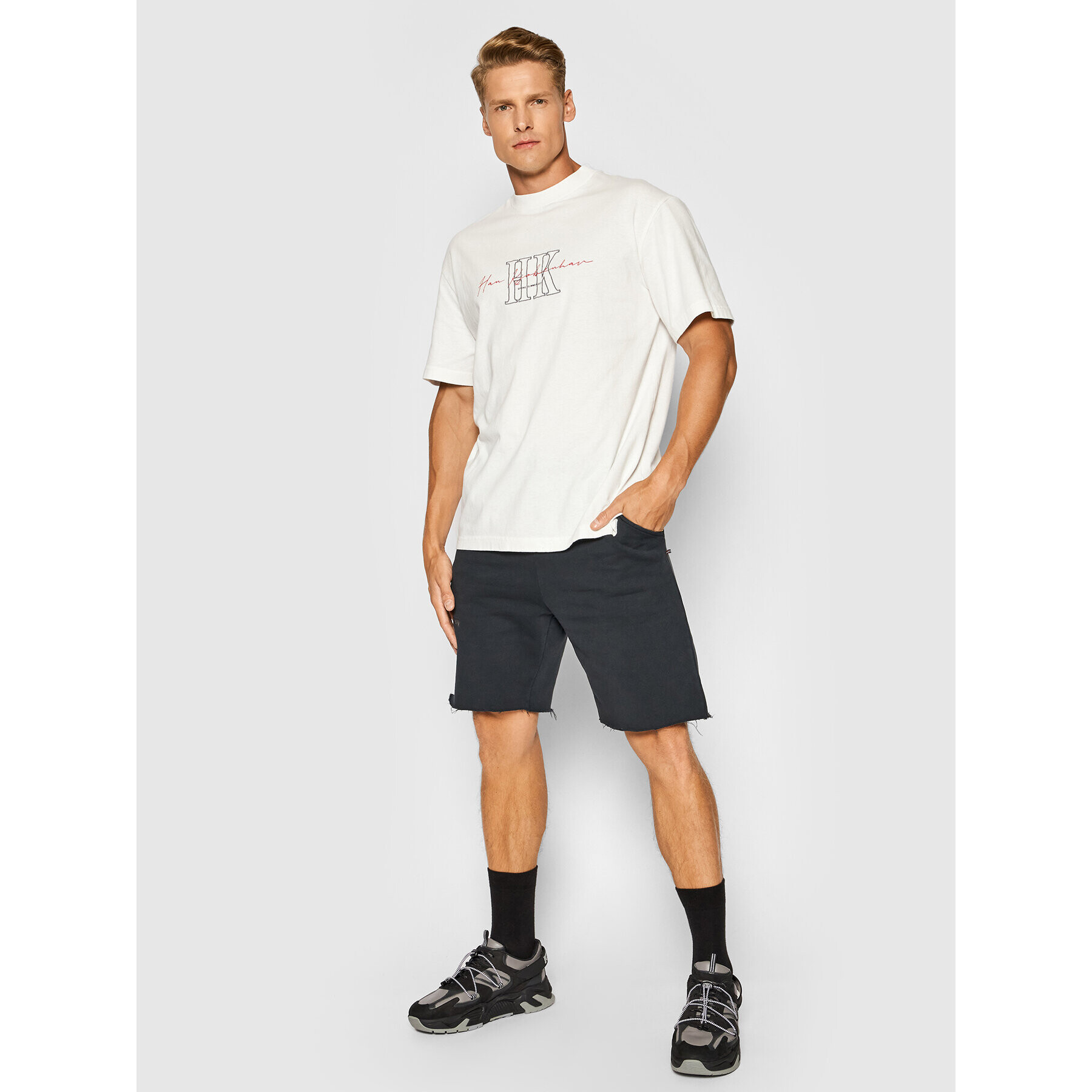 Han Kjøbenhavn Pantaloni scurți sport M-130414 Negru Regular Fit - Pled.ro