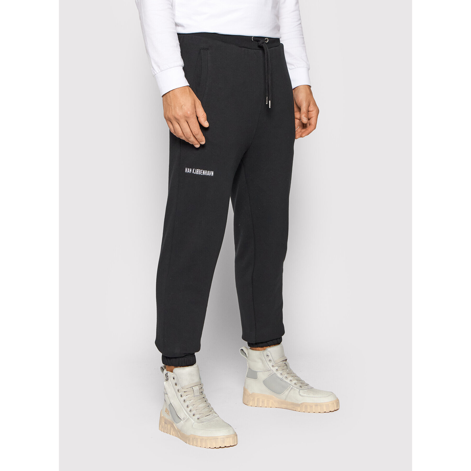 Han Kjøbenhavn Pantaloni trening M-130306 Negru Regular Fit - Pled.ro