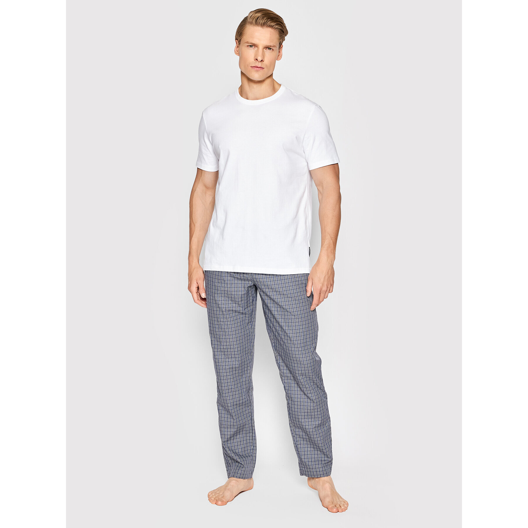 Hanro Pantaloni pijama Night&Day 5436 Bleumarin Regular Fit - Pled.ro