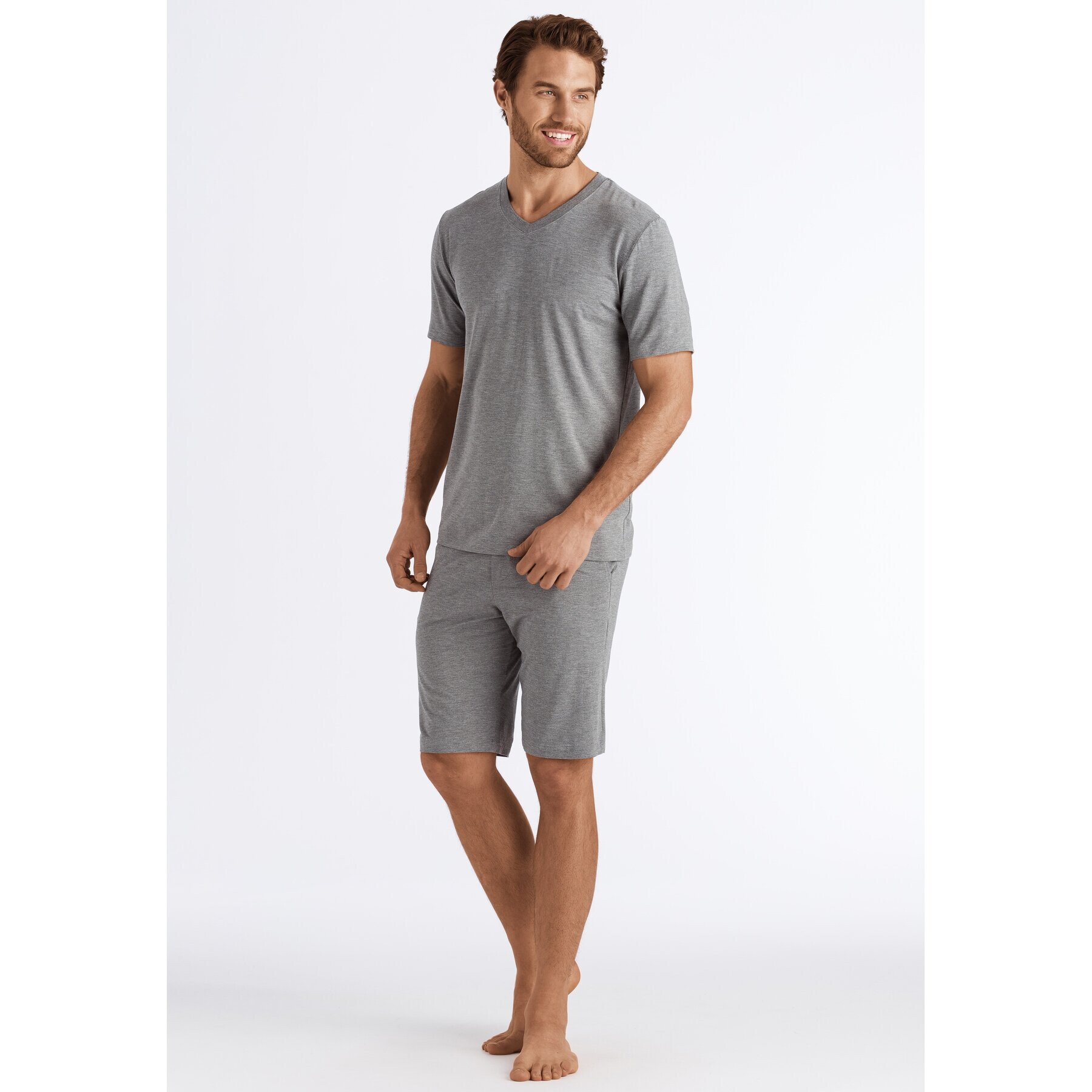 Hanro Tricou Casuals 5035 Gri Regular Fit - Pled.ro