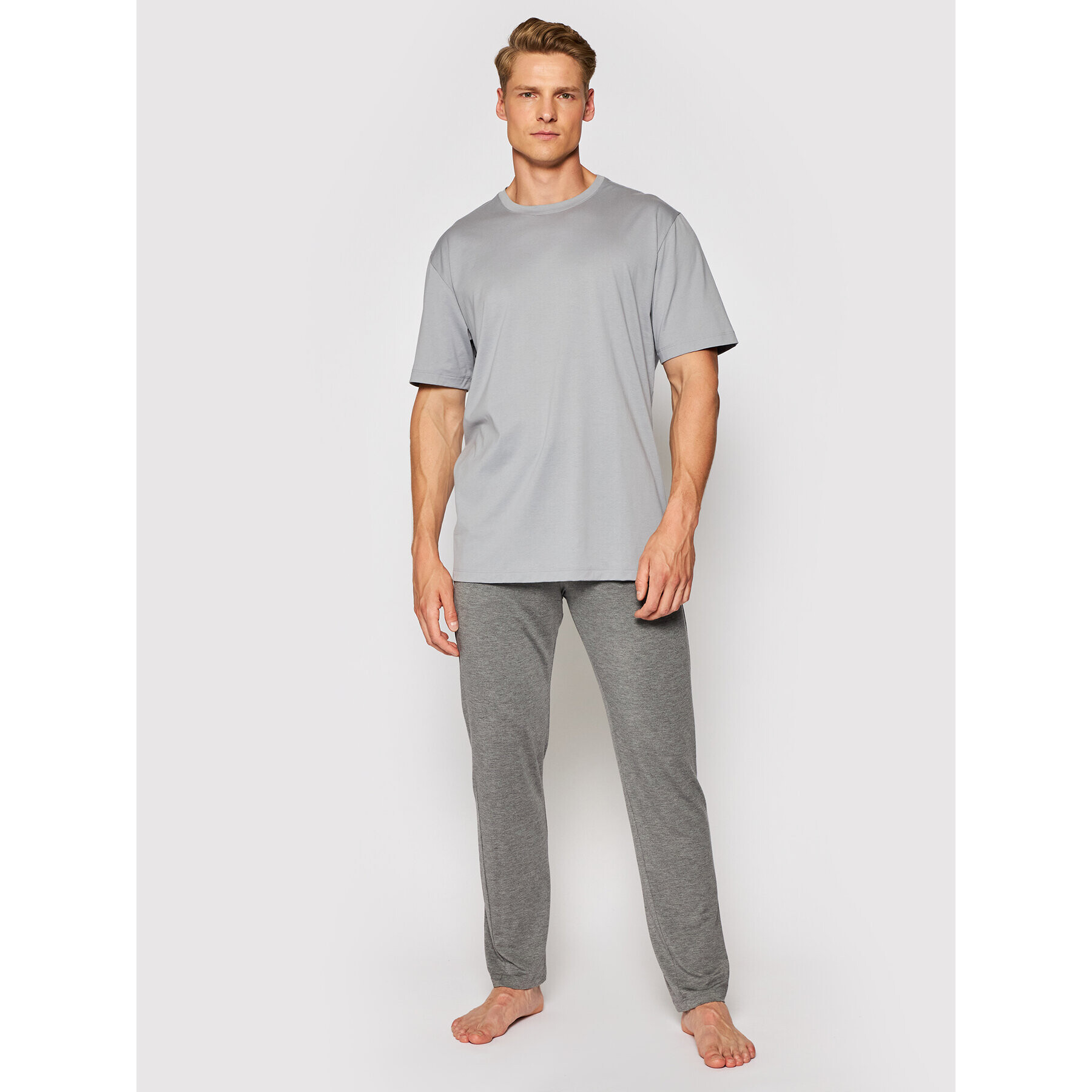 Hanro Tricou Night & Day 5430 Gri Regular Fit - Pled.ro