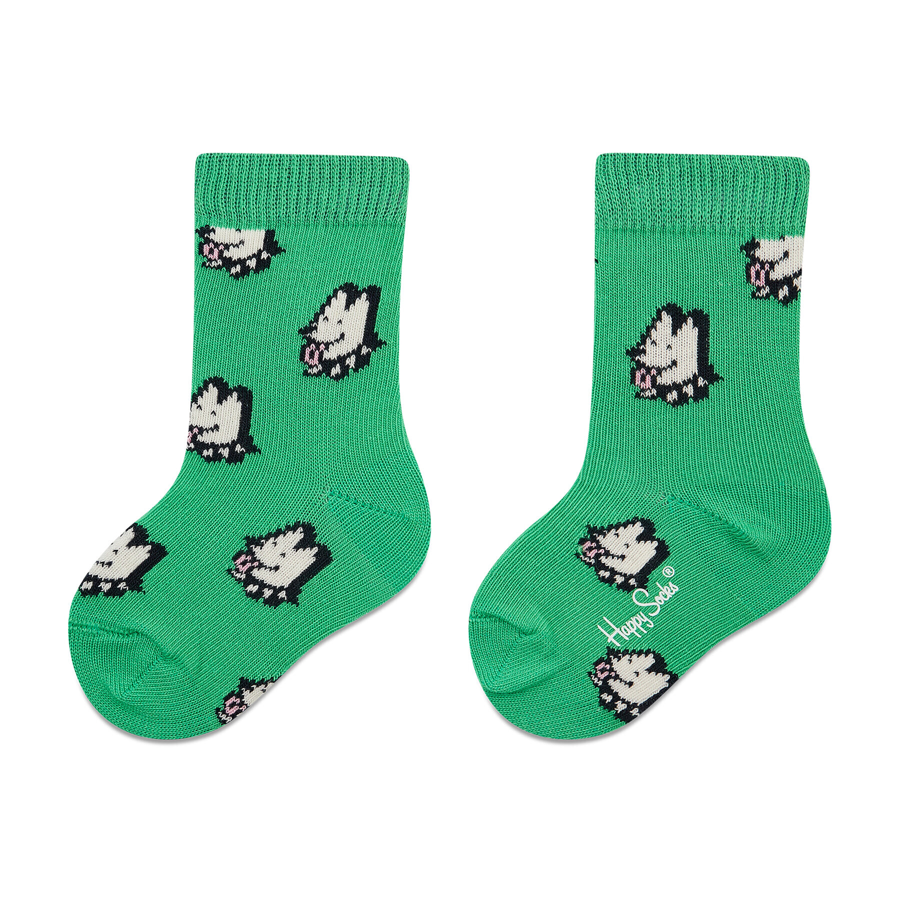 Happy Socks Set de 2 perechi de șosete lungi pentru copii KDDB02-7300 Verde - Pled.ro