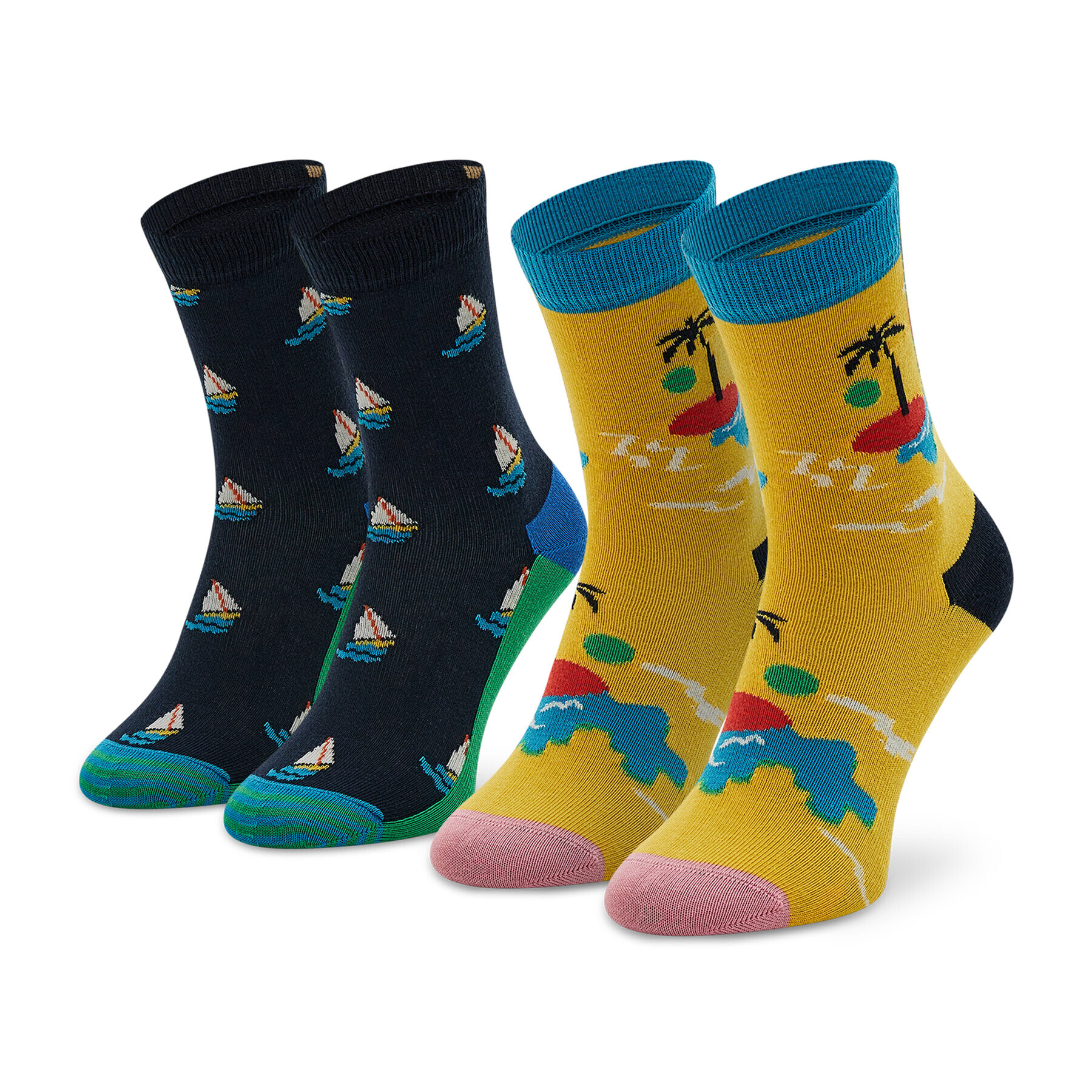 Happy Socks Set de 2 perechi de șosete lungi pentru copii KIIT02-6500 Colorat - Pled.ro