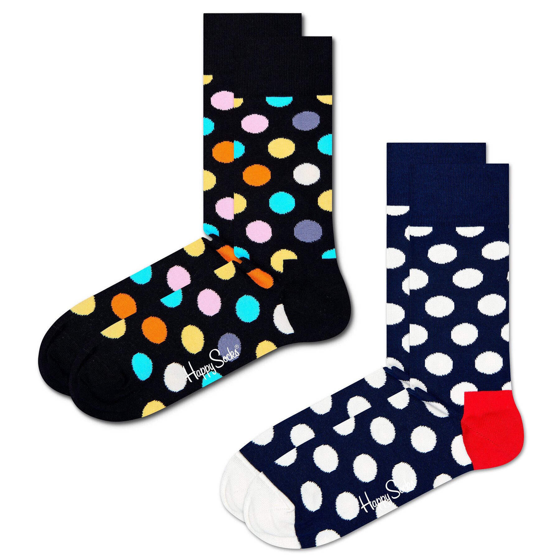 Happy Socks Set de 2 perechi de șosete lungi unisex BDO02-9350 Negru - Pled.ro