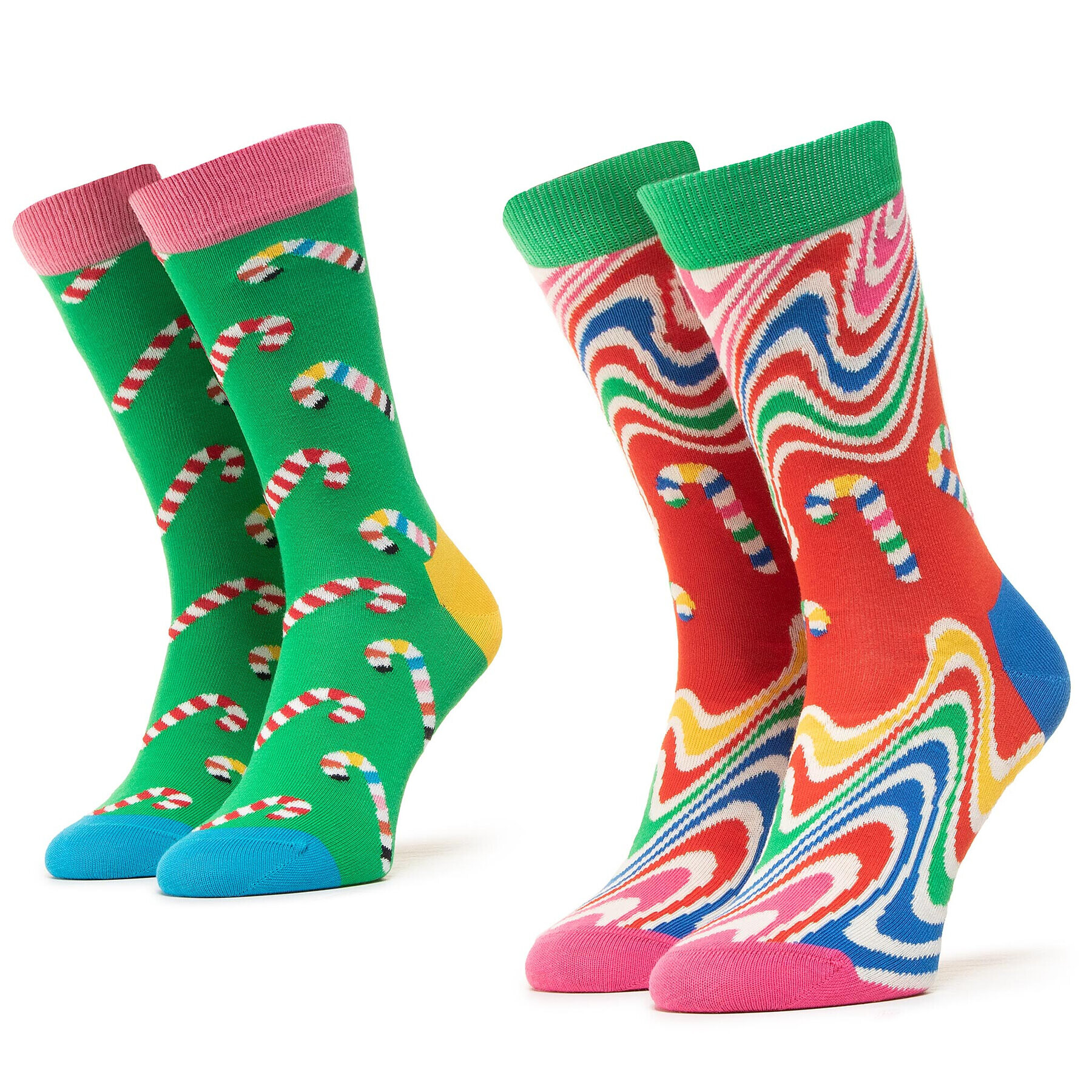 Happy Socks Set de 2 perechi de șosete lungi unisex XCCA02-0100 Colorat - Pled.ro