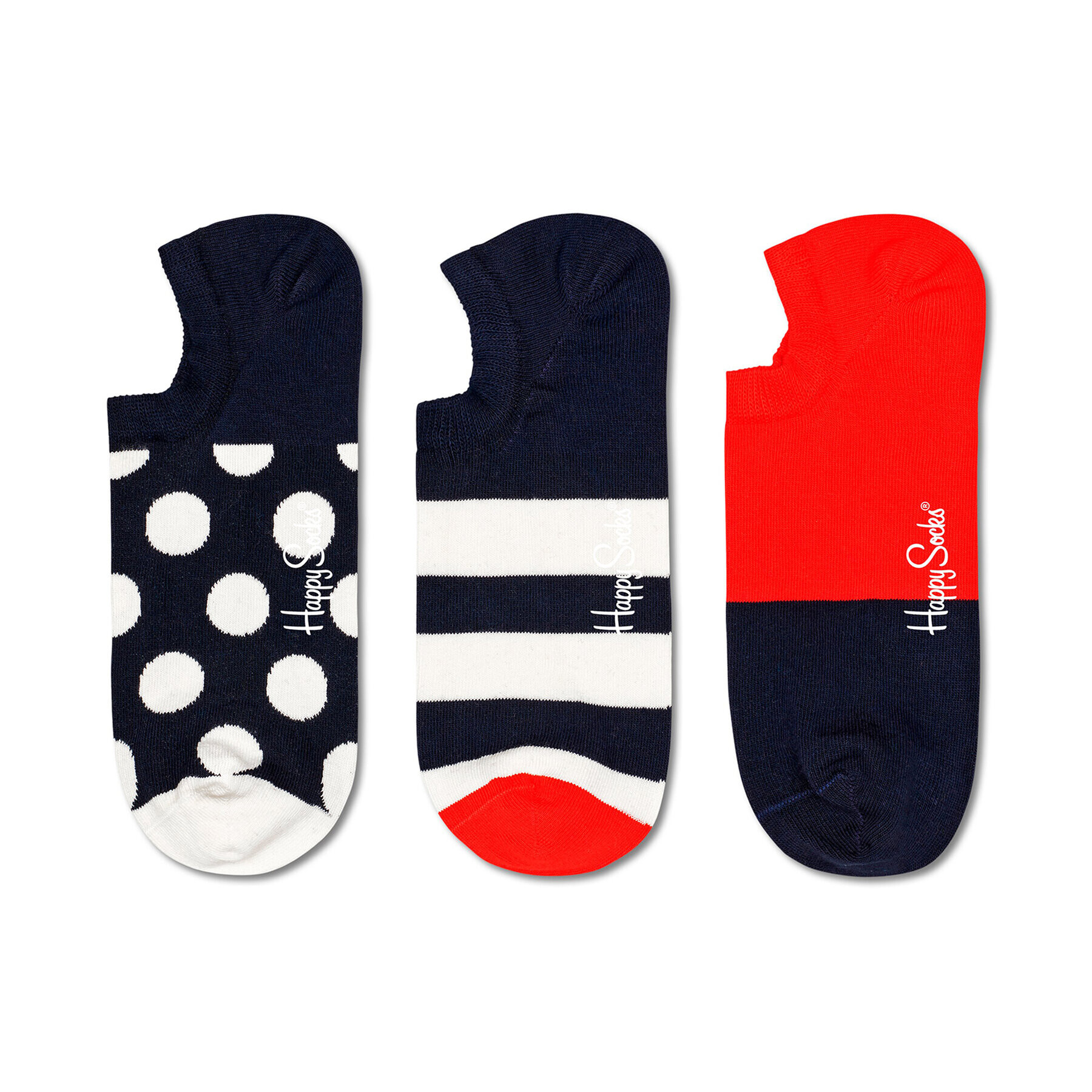 Happy Socks Set de 3 perechi de șosete joase unisex BDO39-6500 Colorat - Pled.ro