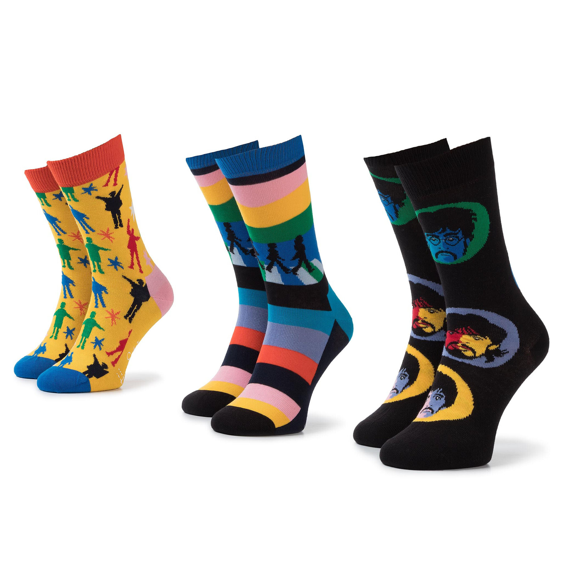 Happy Socks Set de 3 perechi de șosete medii unisex XBEA08-0100 Colorat - Pled.ro