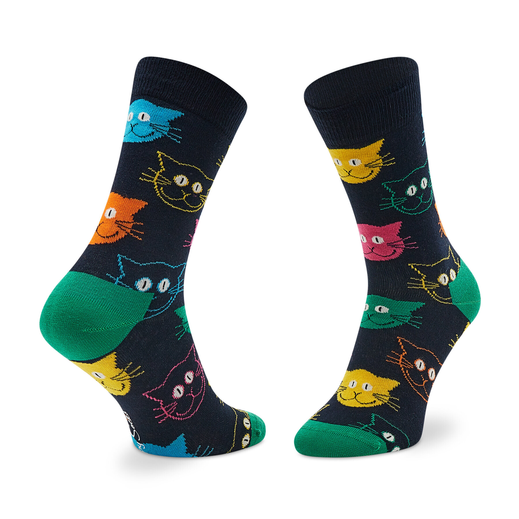 Happy Socks Set de 3 perechi de șosete medii unisex XMJA08-0150 Negru - Pled.ro