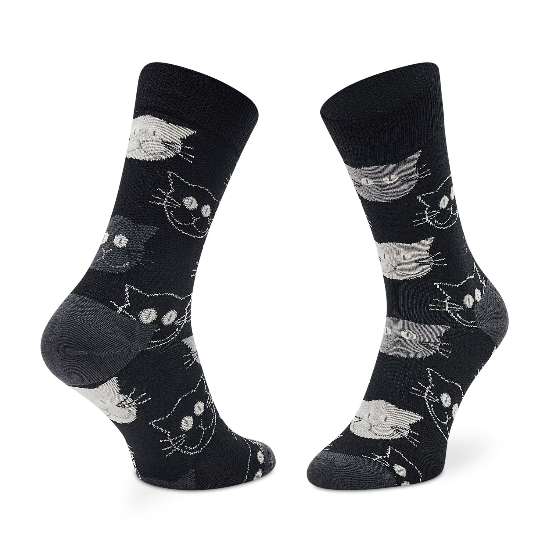 Happy Socks Set de 3 perechi de șosete medii unisex XMJA08-0150 Negru - Pled.ro