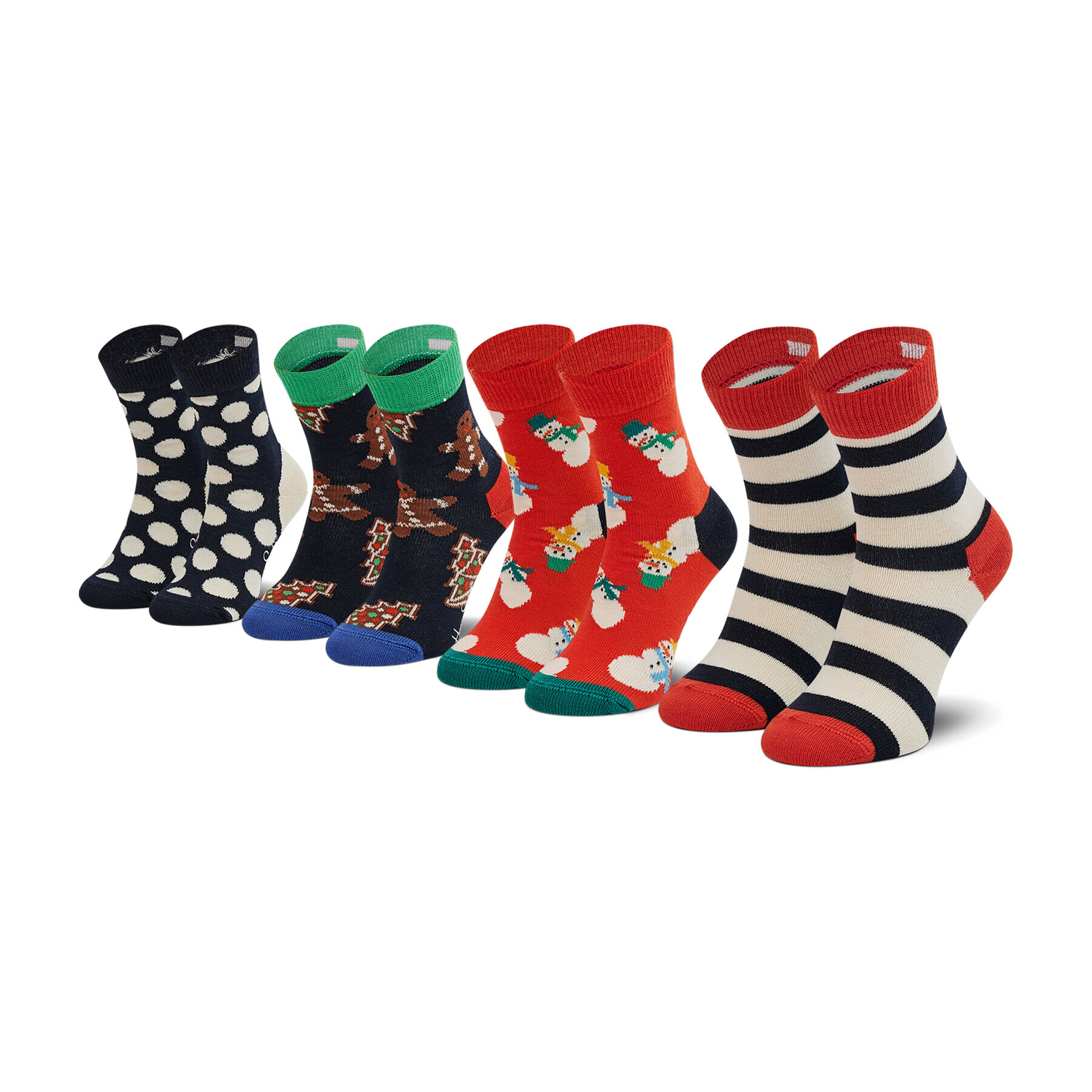 Happy Socks Set de 4 perechi de șosete lungi pentru copii XKHOL09-6500 Bleumarin - Pled.ro