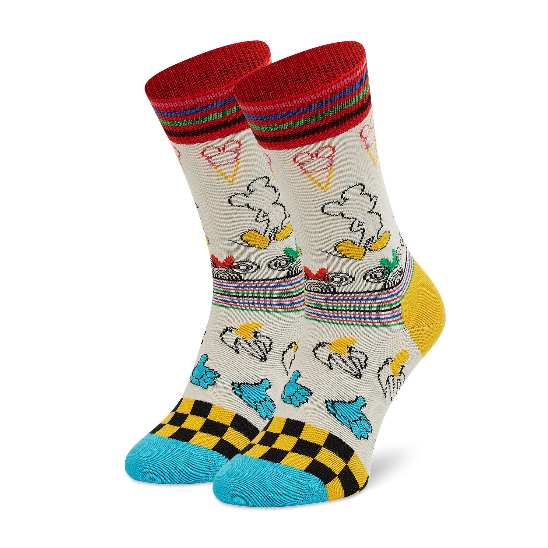 Happy Socks Set de 4 perechi de șosete lungi unisex XDNY09-0200 Negru - Pled.ro