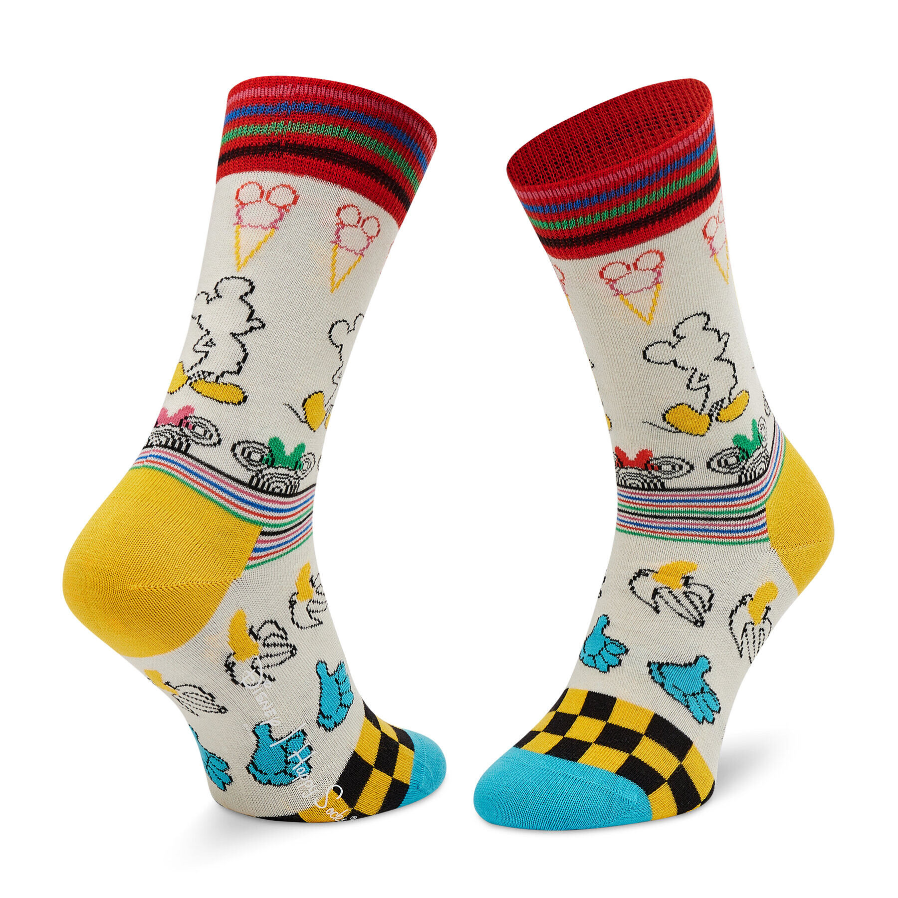 Happy Socks Set de 4 perechi de șosete lungi unisex XDNY09-0200 Negru - Pled.ro