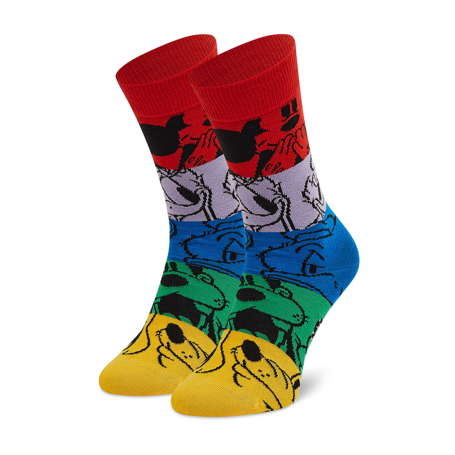 Happy Socks Set de 4 perechi de șosete lungi unisex XDNY09-0200 Negru - Pled.ro