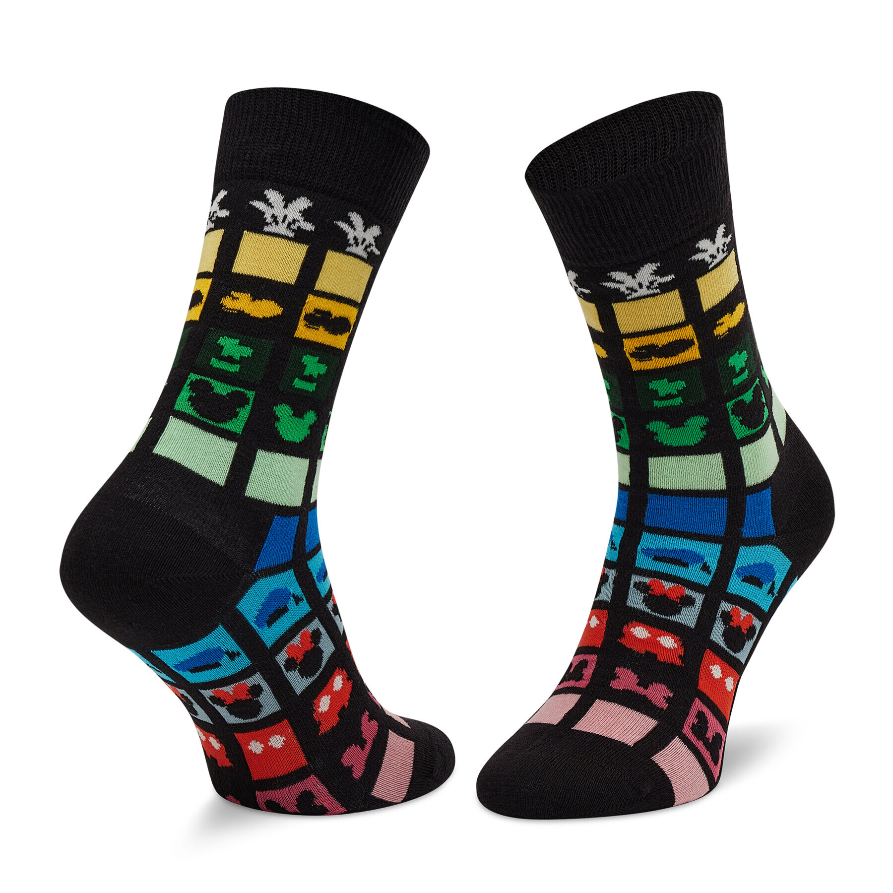 Happy Socks Set de 4 perechi de șosete lungi unisex XDNY09-0200 Negru - Pled.ro