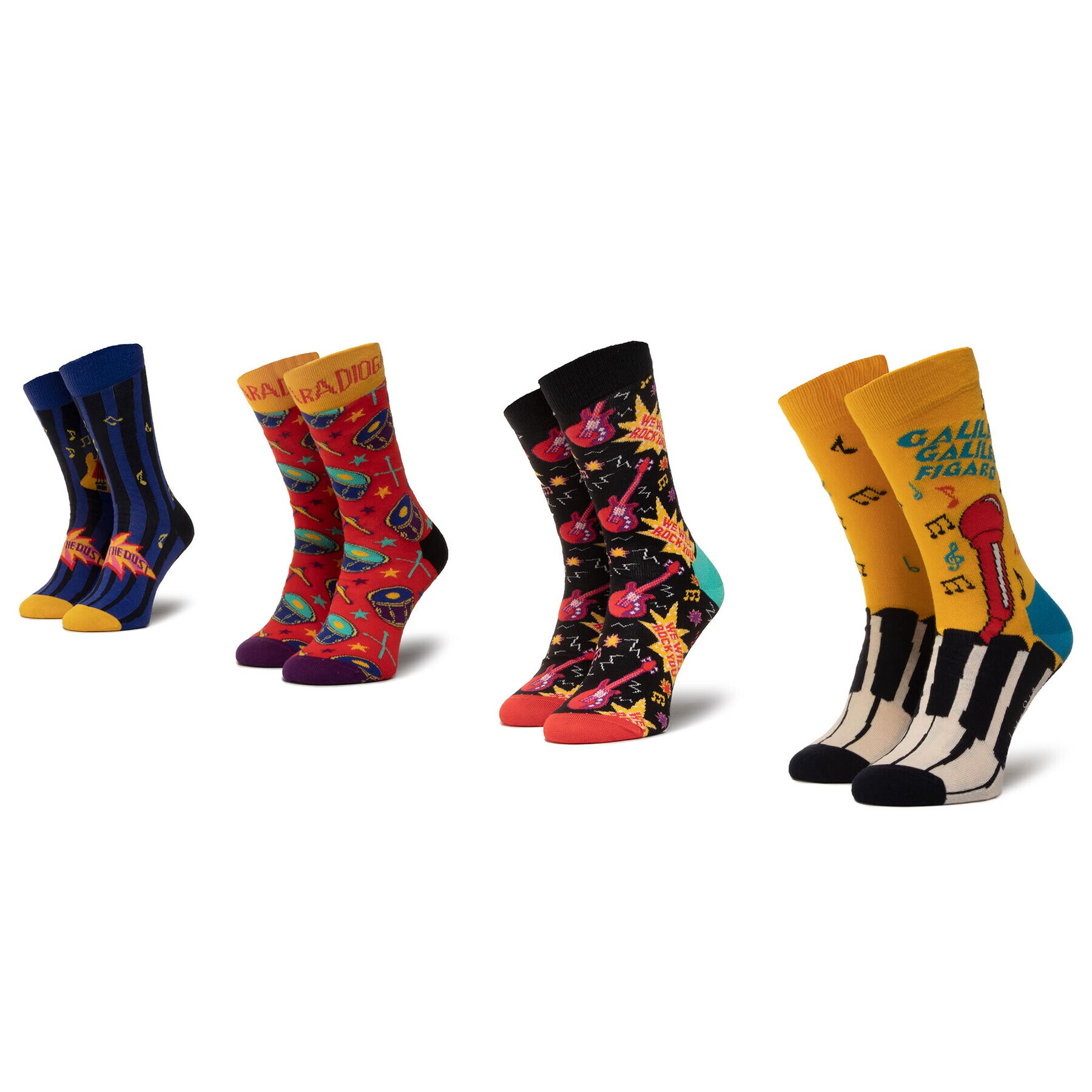 Happy Socks Set de 4 perechi de șosete lungi unisex XQUE09-0100 Colorat - Pled.ro