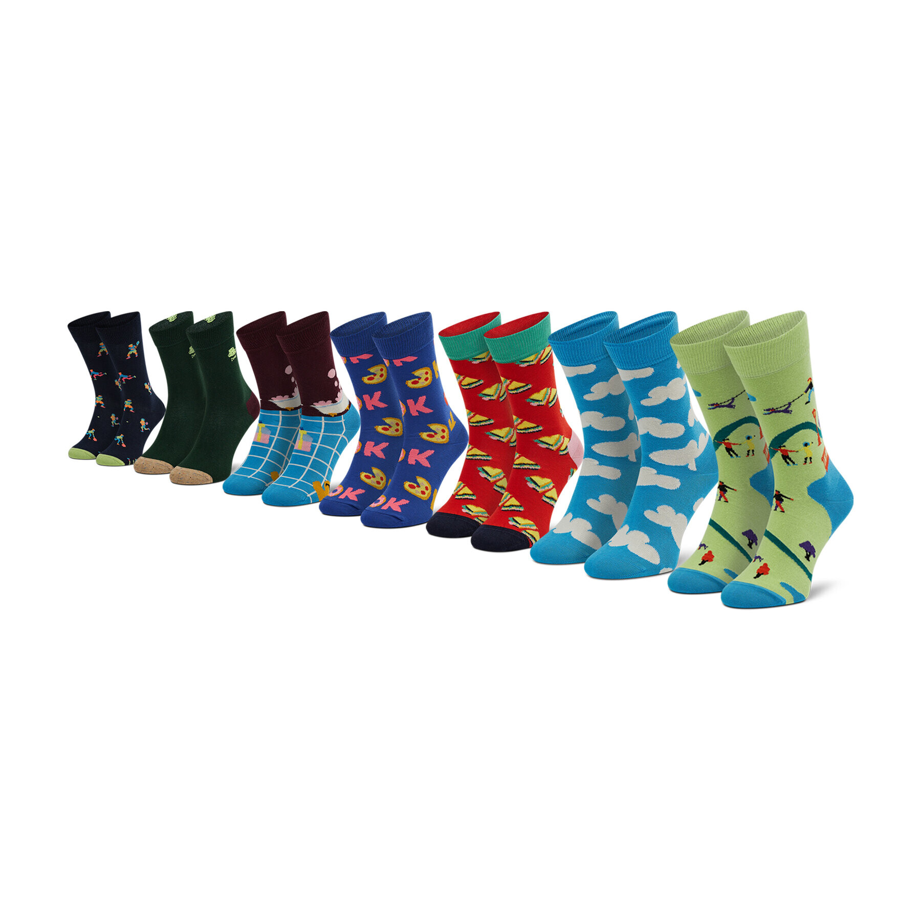 Happy Socks Set de 7 perechi de șosete lungi unisex XSEV15-0200 Colorat - Pled.ro