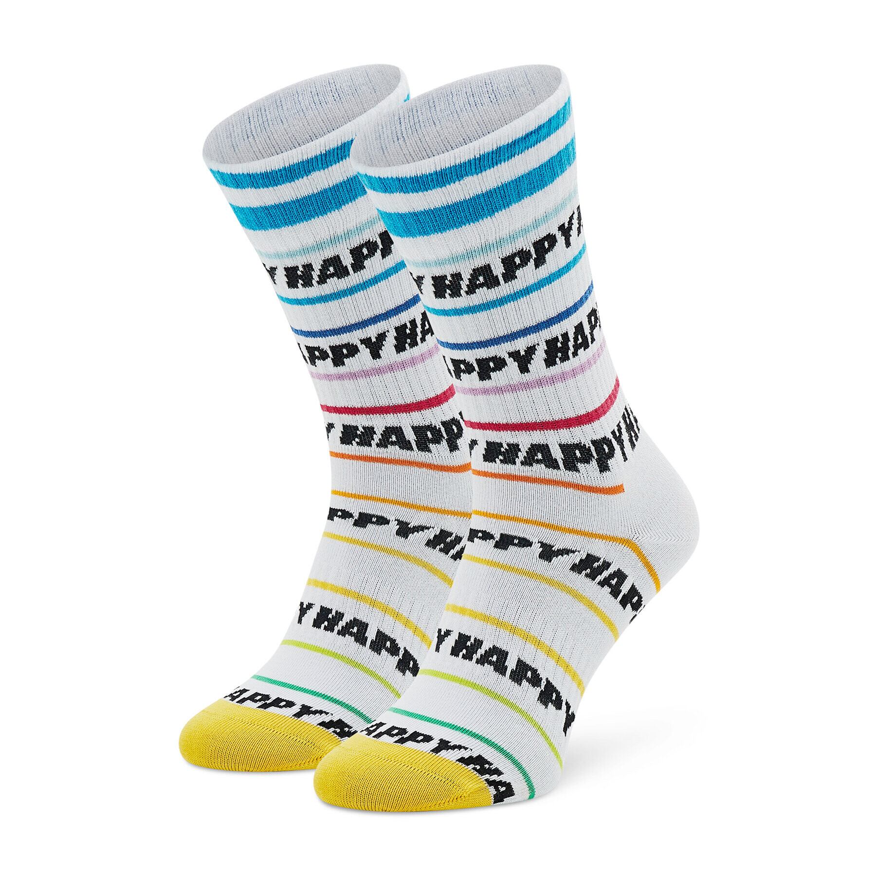 Happy Socks Șosete Înalte Unisex ATHAP29-1300 Alb - Pled.ro