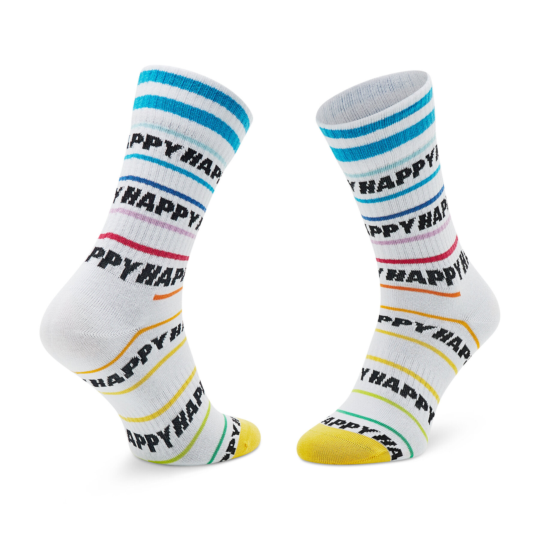 Happy Socks Șosete Înalte Unisex ATHAP29-1300 Alb - Pled.ro