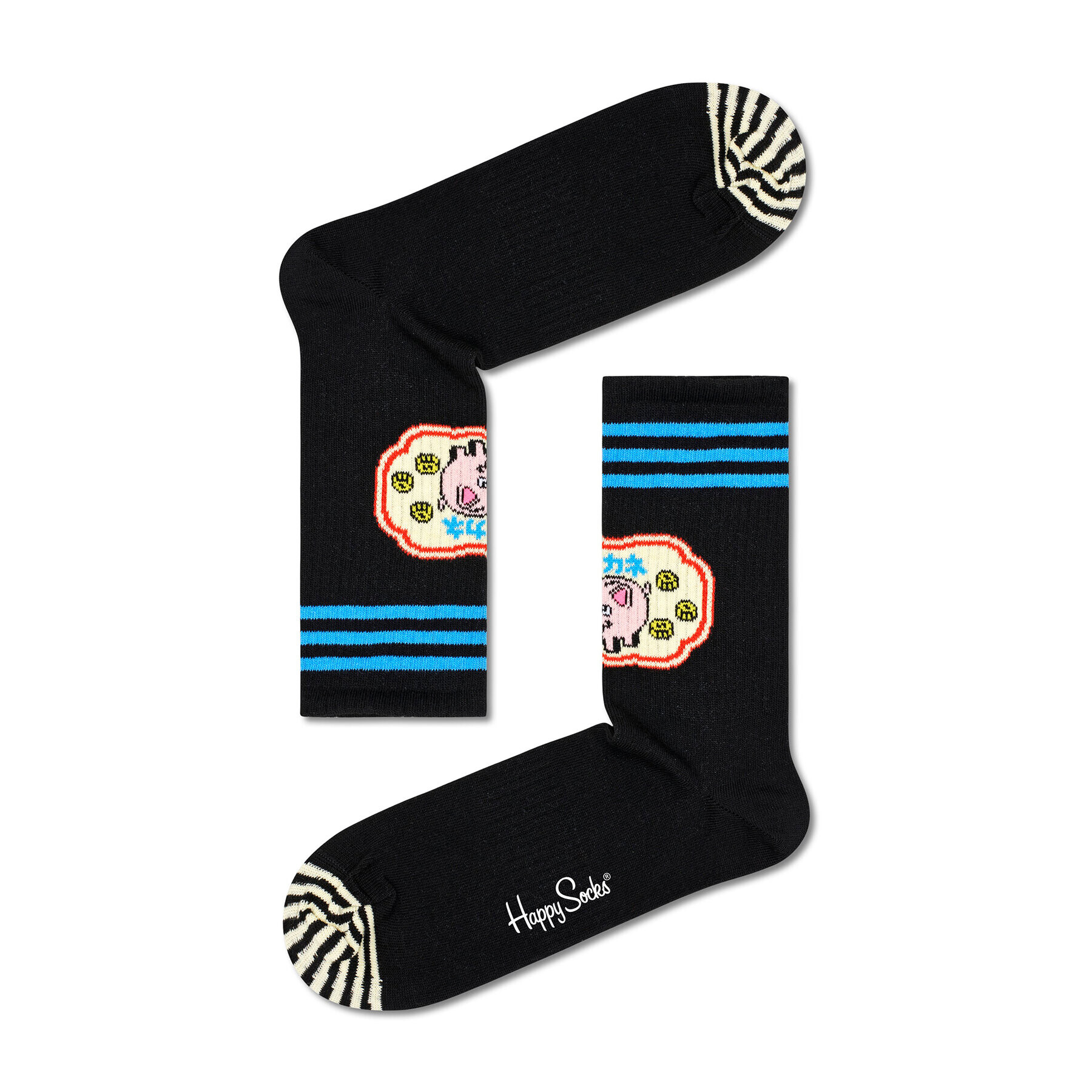 Happy Socks Șosete Înalte Unisex ATPBA14-9000 Negru - Pled.ro