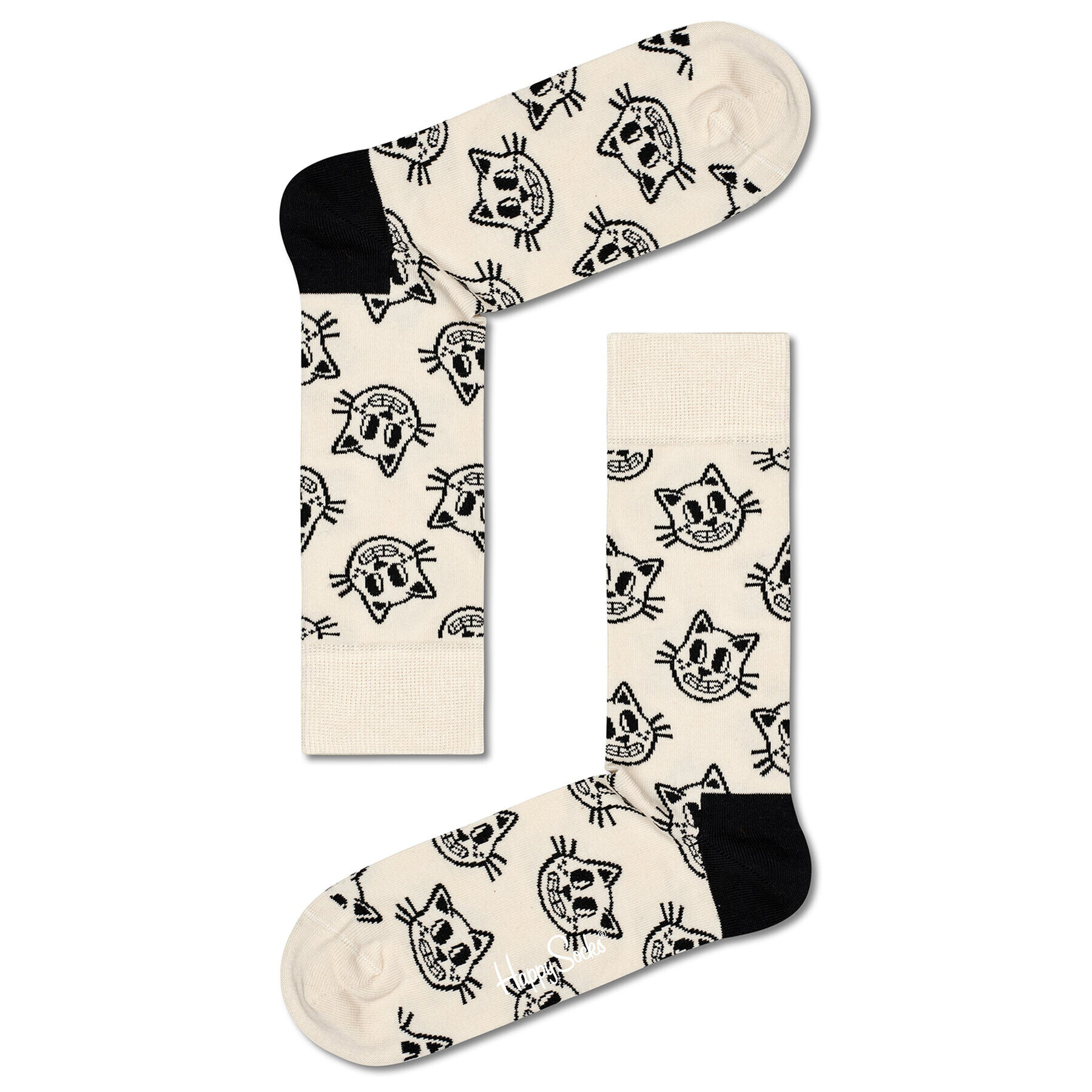 Happy Socks Șosete Înalte Unisex CAT01-9100 Bej - Pled.ro