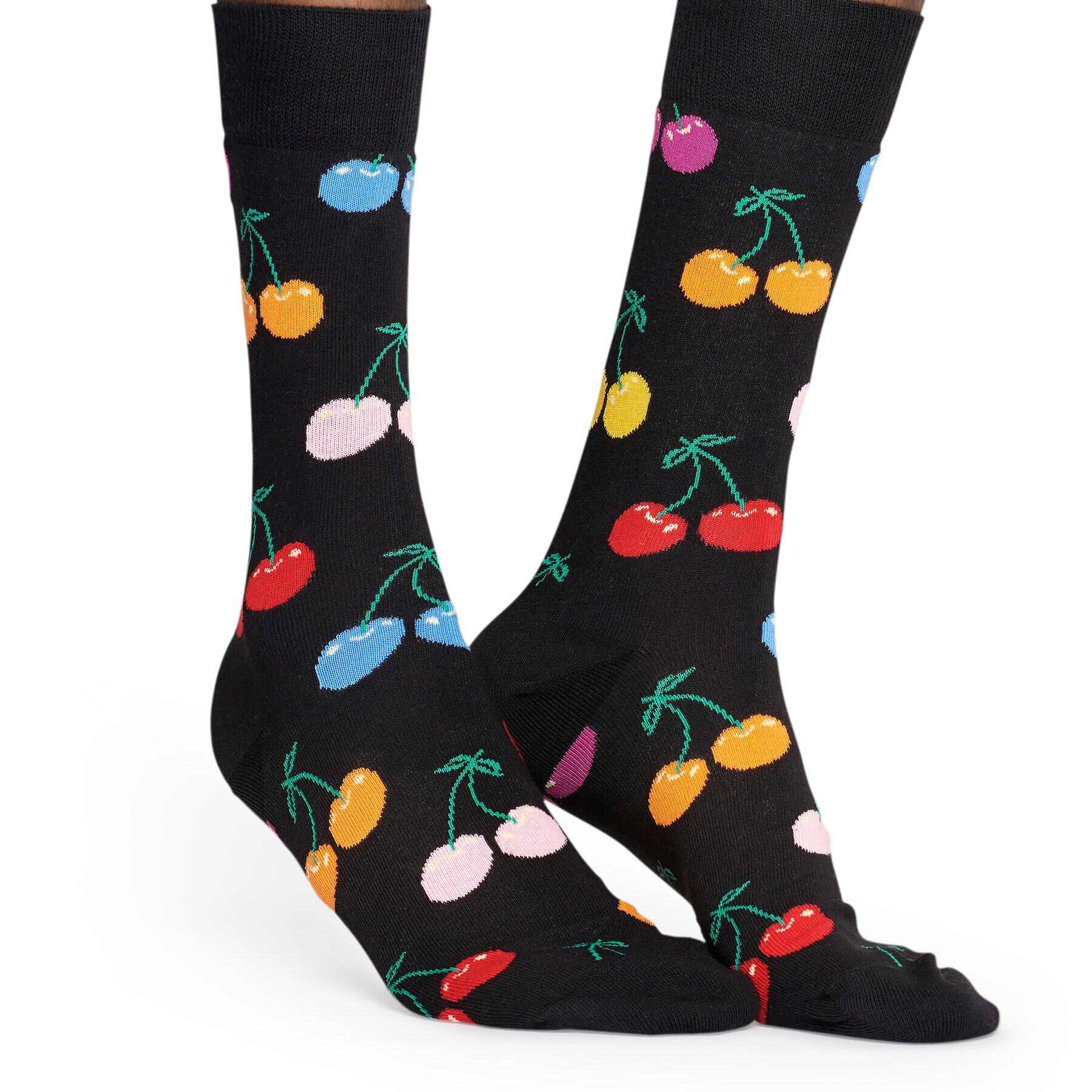 Happy Socks Șosete Înalte Unisex CHE01-9002 Negru - Pled.ro