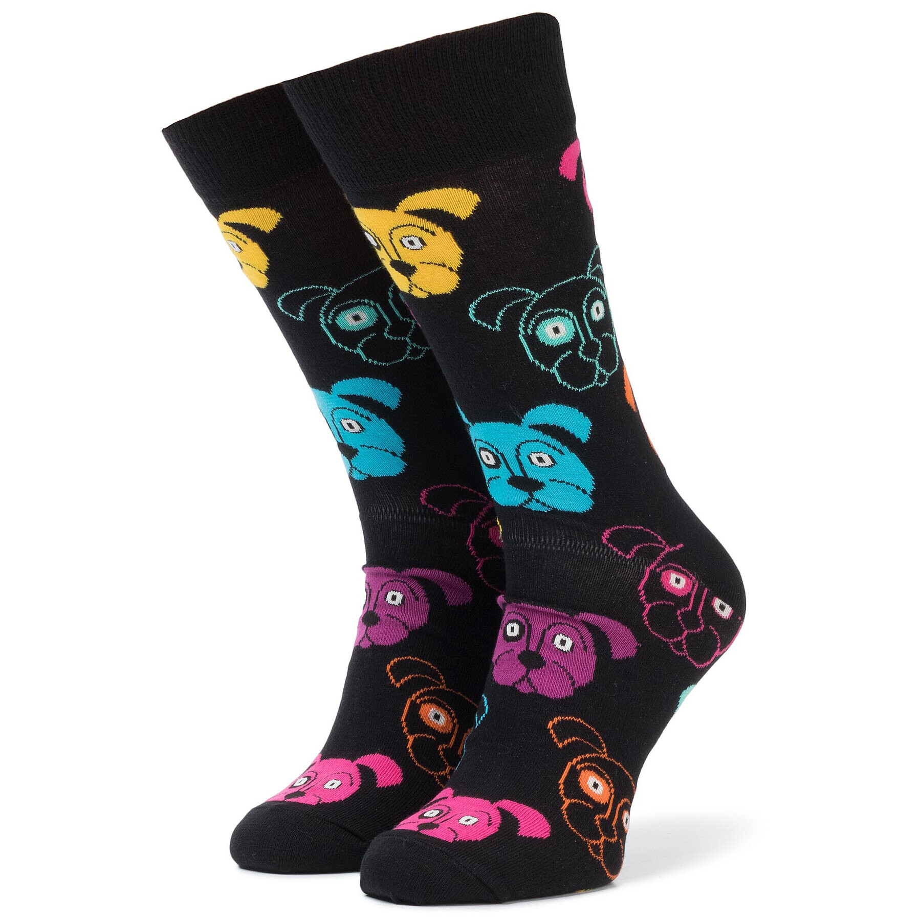 Happy Socks Șosete Înalte Unisex DOG01-9001 Negru - Pled.ro