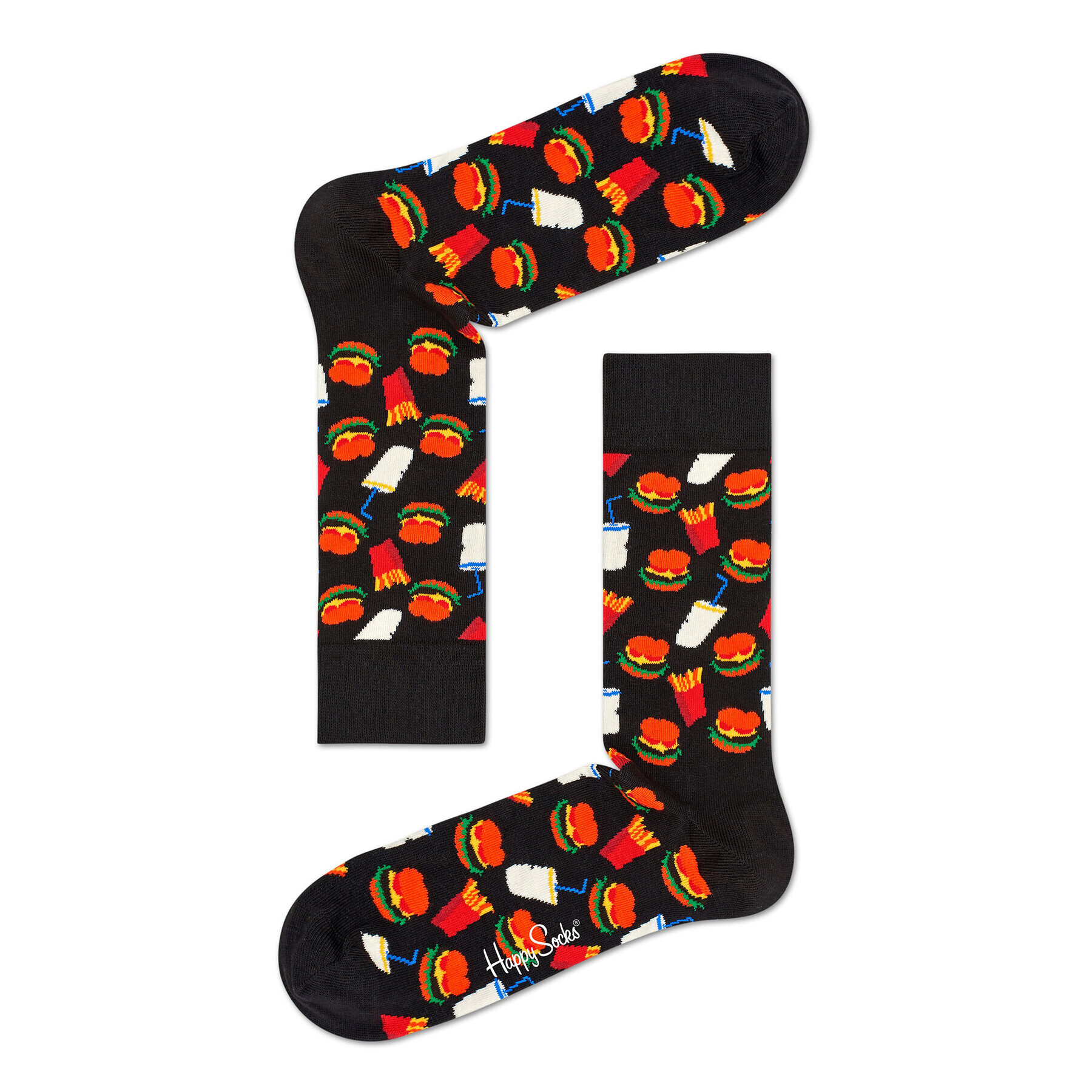 Happy Socks Șosete Înalte Unisex HAM01-9000 Negru - Pled.ro