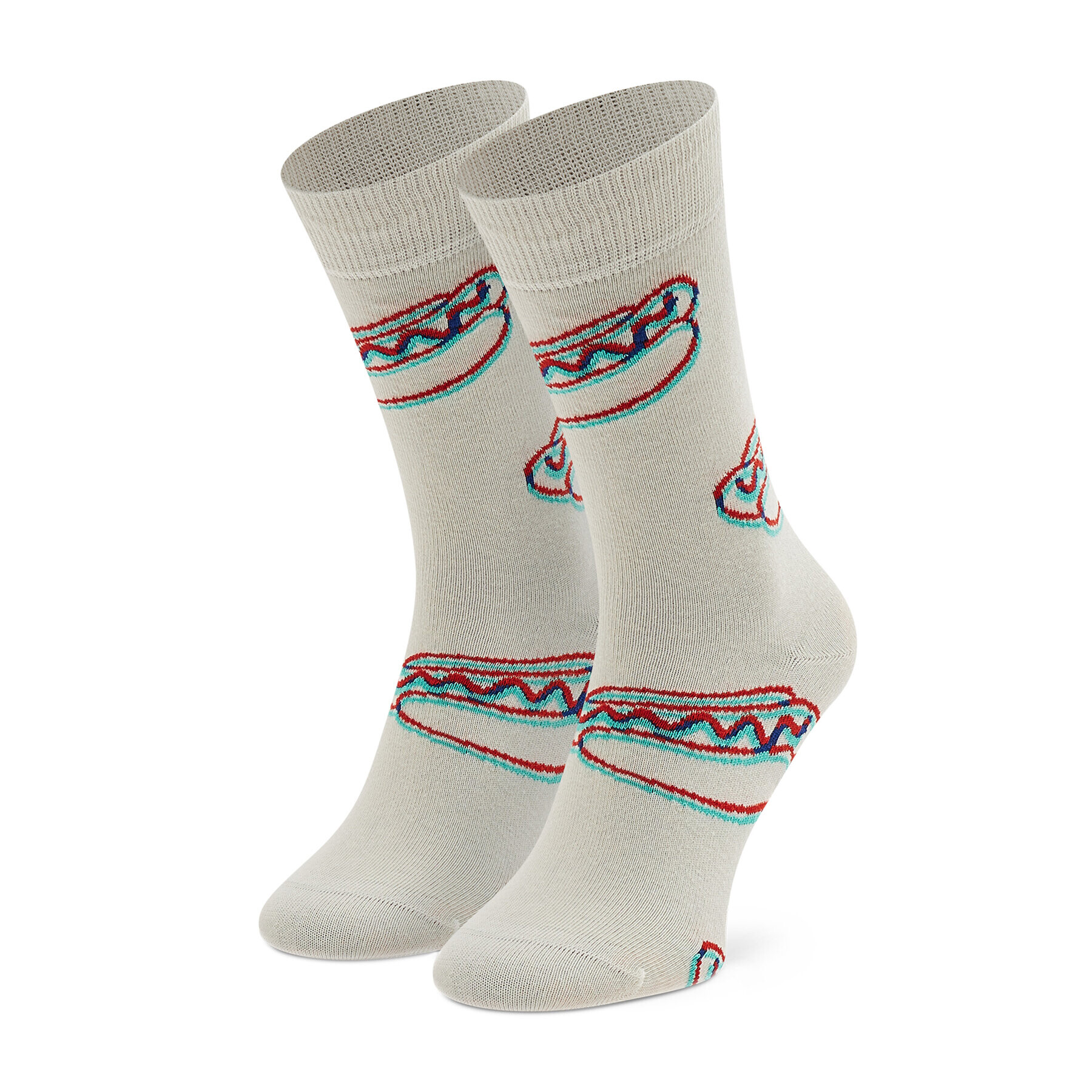 Happy Socks Șosete Înalte Unisex HDS01-1300 Bej - Pled.ro