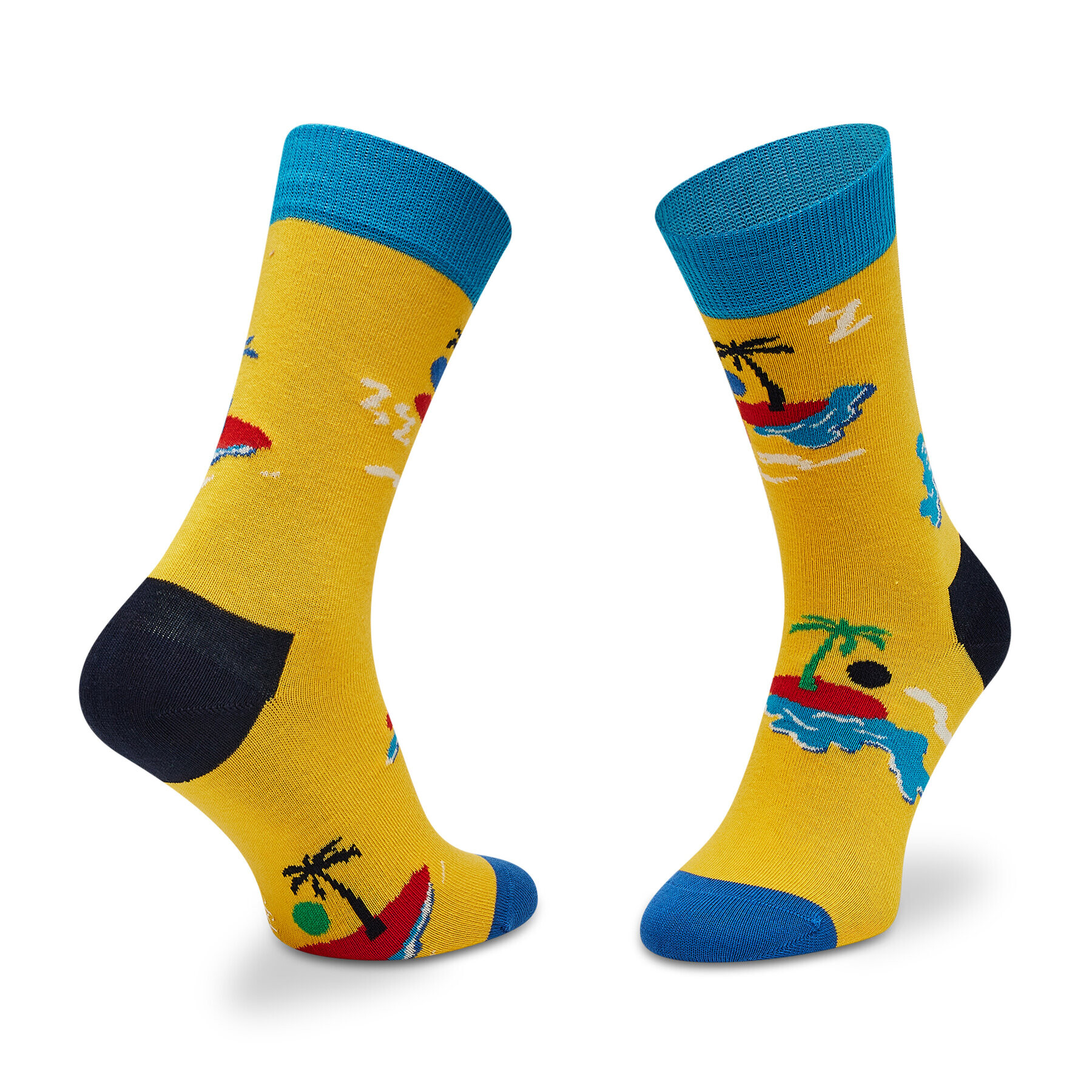 Happy Socks Șosete Înalte Unisex IIT01-2200 Galben - Pled.ro