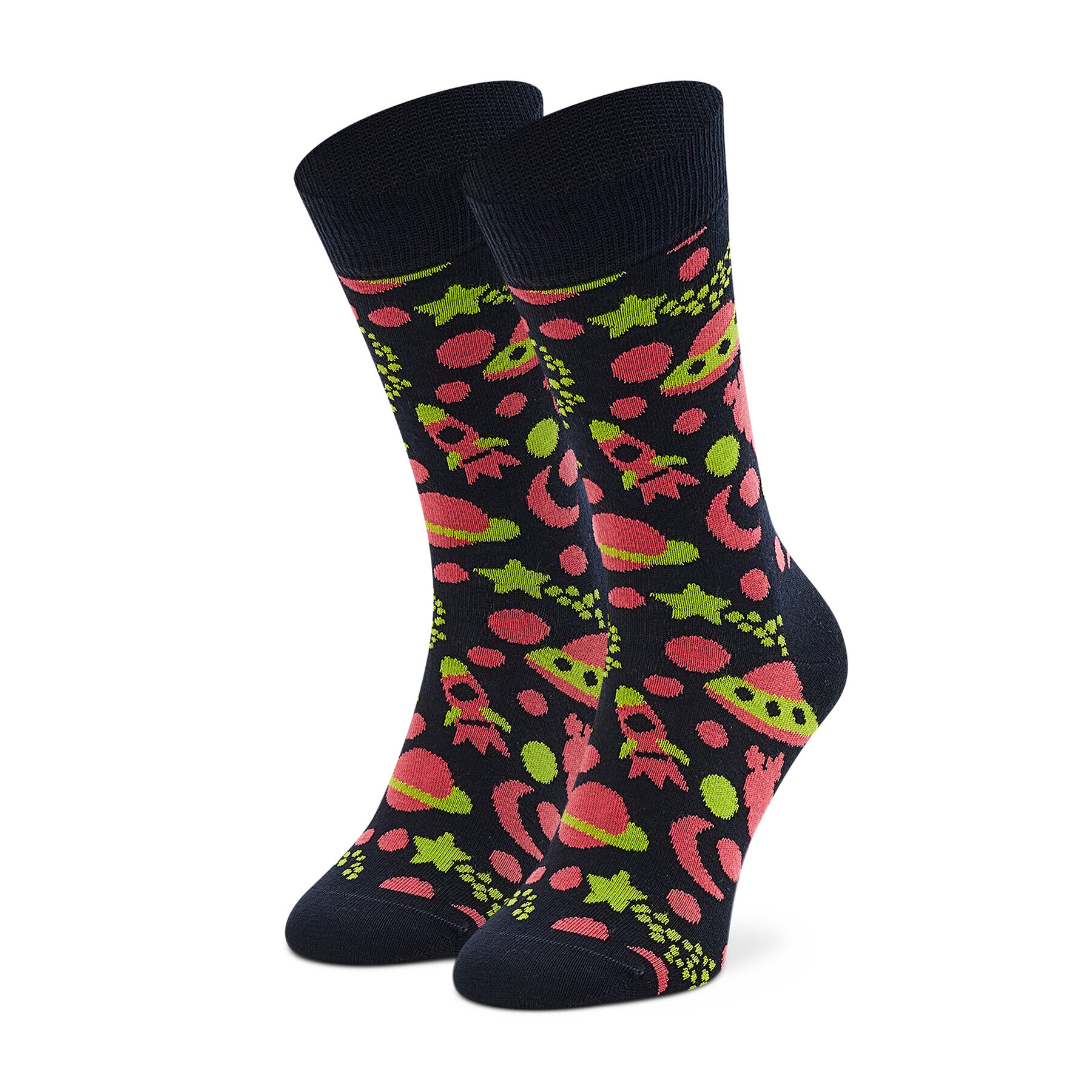 Happy Socks Șosete Înalte Unisex INS01-6500 Negru - Pled.ro