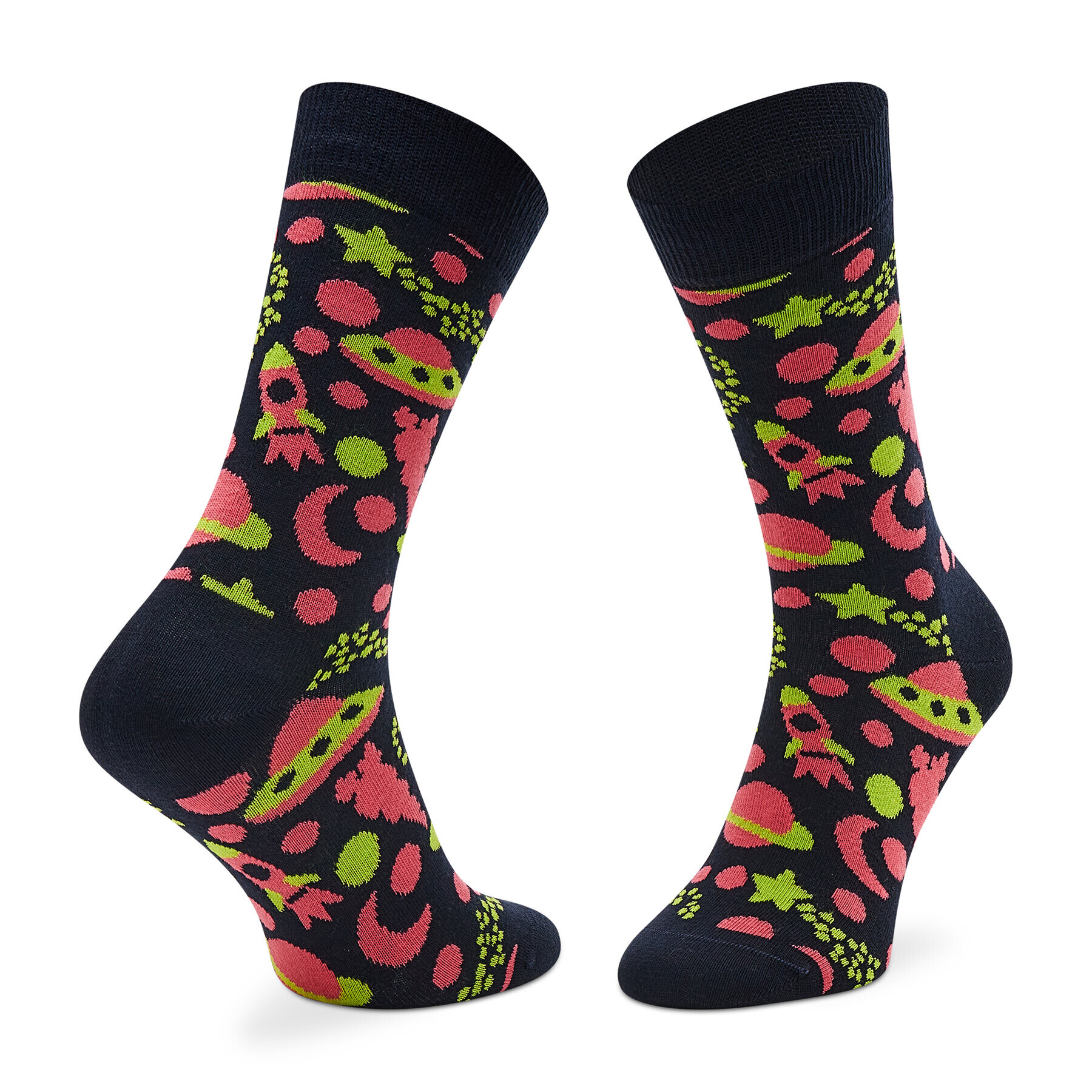 Happy Socks Șosete Înalte Unisex INS01-6500 Negru - Pled.ro