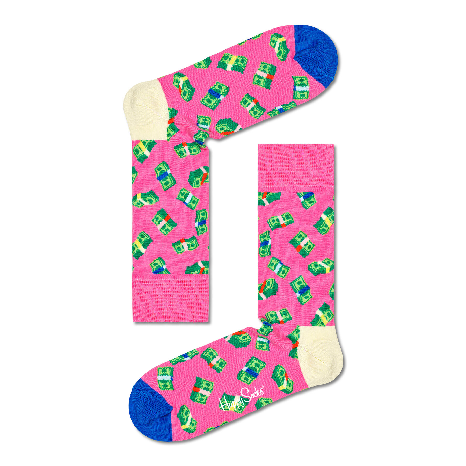 Happy Socks Șosete Înalte Unisex MNY01-3500 Roz - Pled.ro