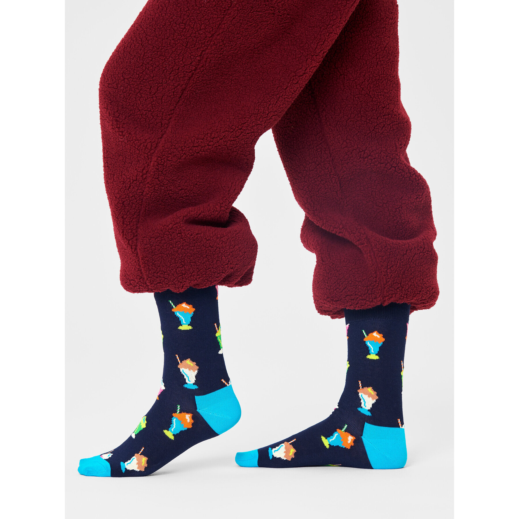 Happy Socks Șosete Înalte Unisex MSS01-6300 Negru - Pled.ro